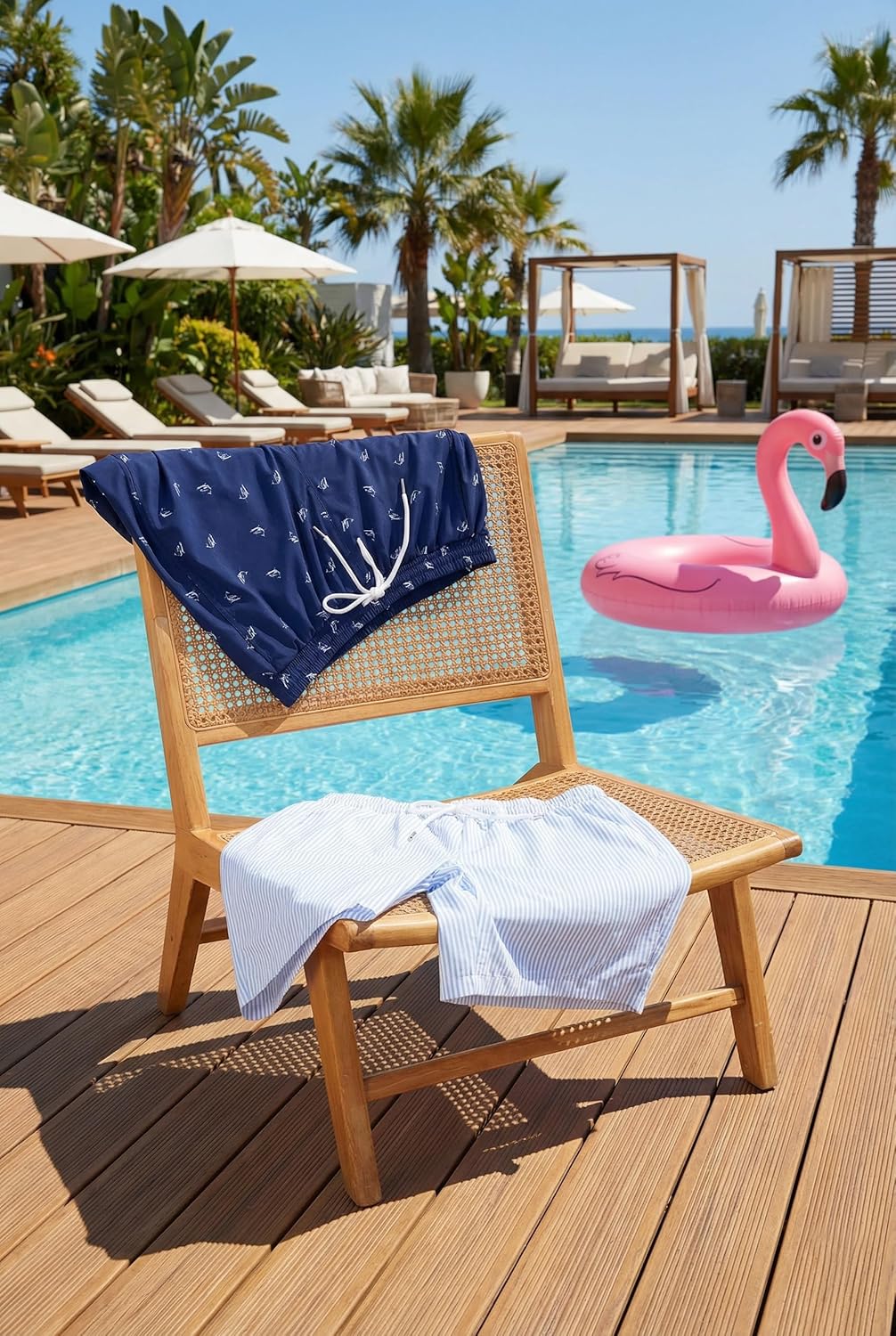 COOFANDY Mens Swim Trunks with Compression Liner Quick Dry 7 Inch Bathing Suit Beach Short with Zipper Pockets - Image 3