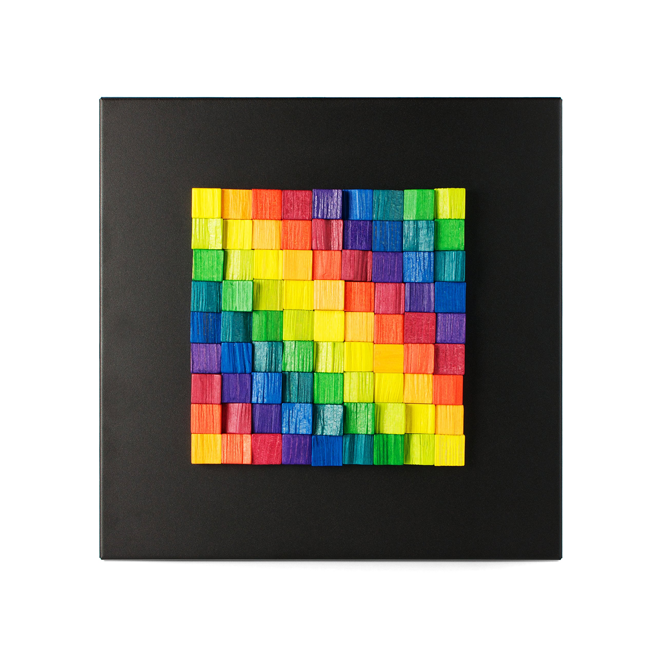 PLAYABLE ART Aimant en Relief carré 81 sculpture cubique
