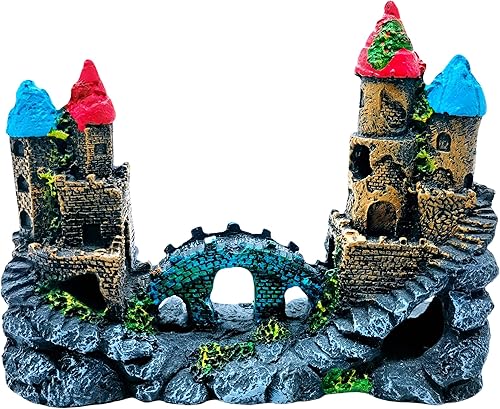 Miniatura 9 de Antiguas ruinas de columna romana castillo europeo decoraciones acuario pecera escondite rocas (jardín de leche)