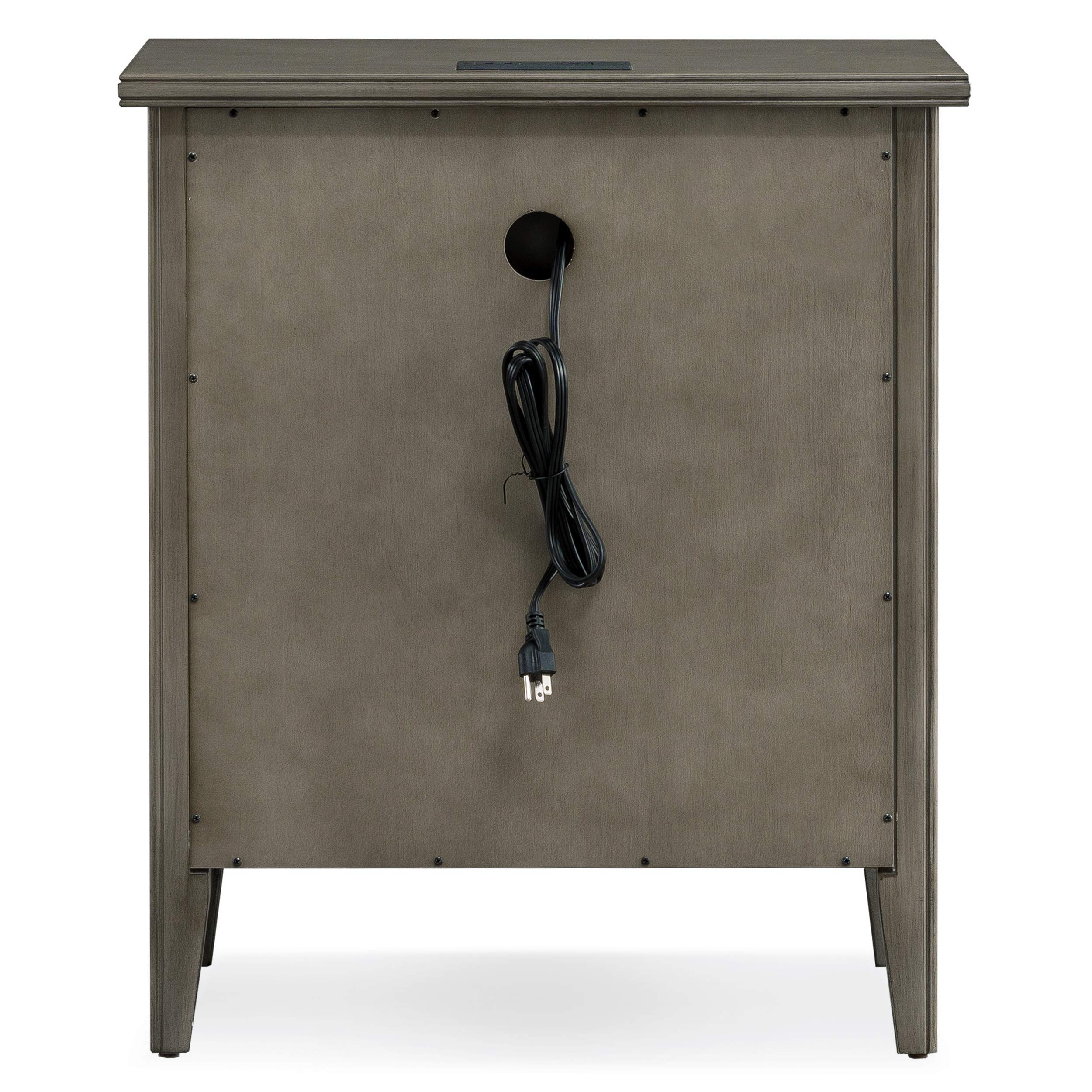 Leick Home Laurent-Comodino, Confezione da 2, Colore: Grigio Fumo, Legno