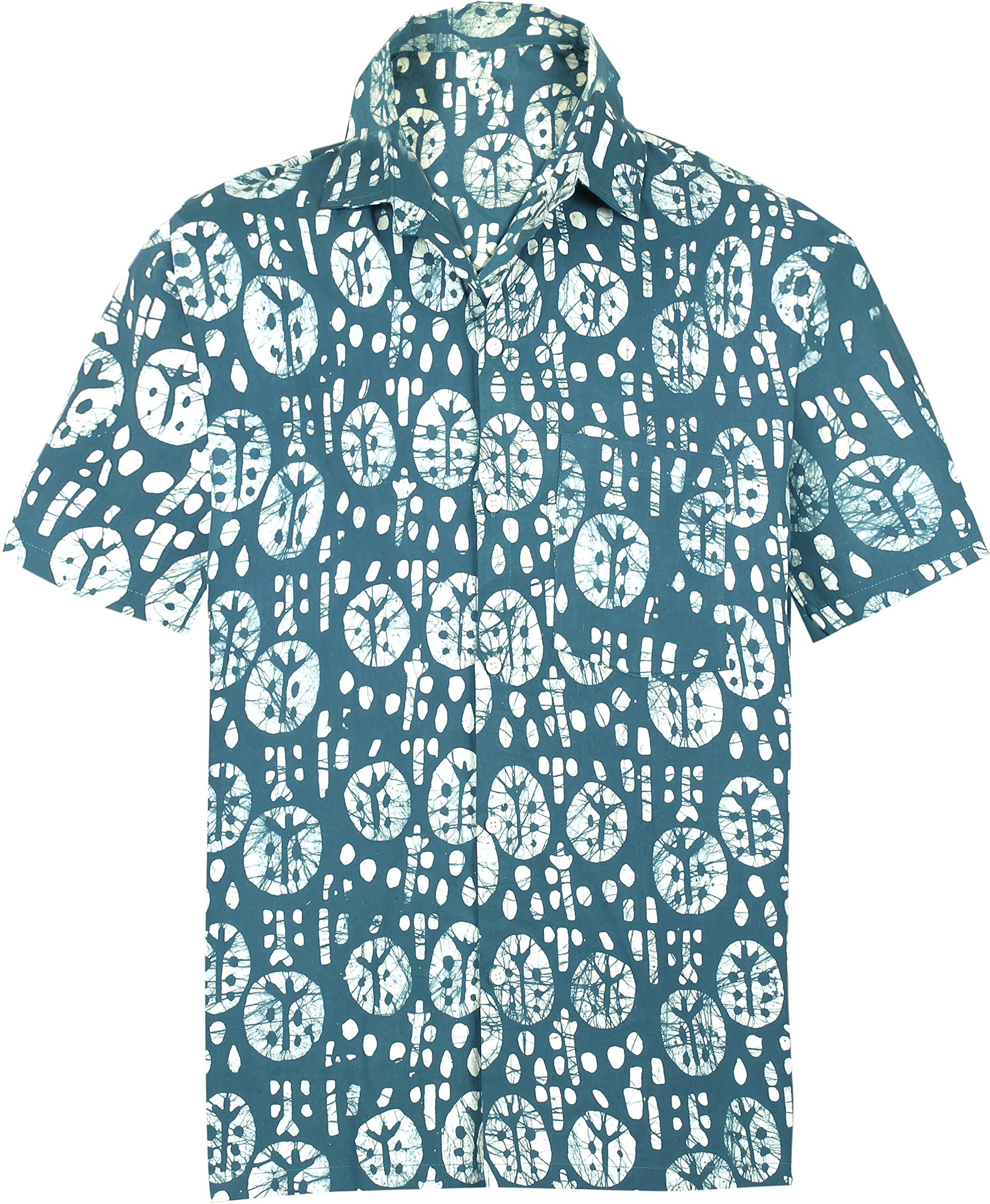 HAPPY BAY Men's Casual Shirt Aloha Collar Camp Summer