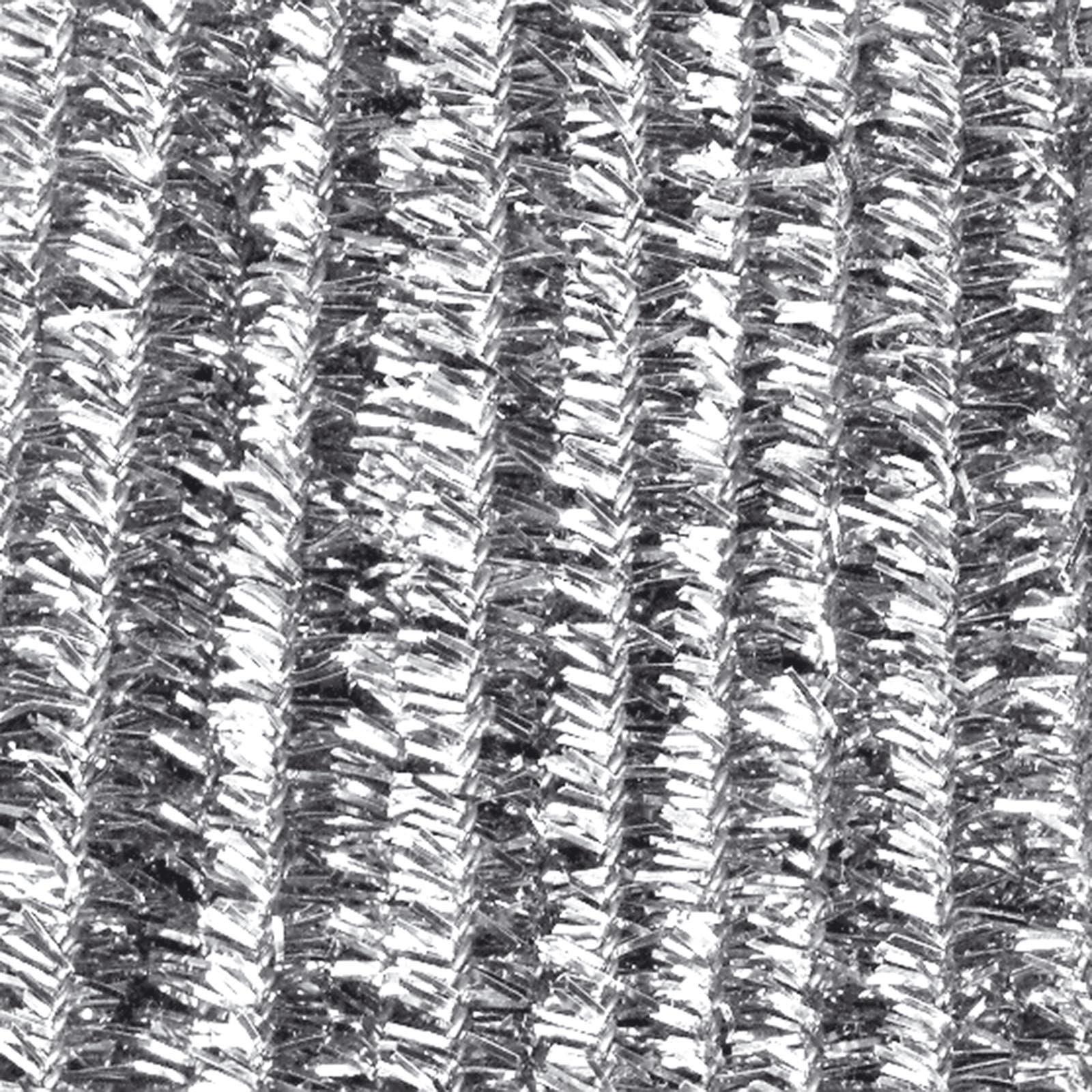 Darice, 25 Piece, Tinsel Chenille Stems, Silver