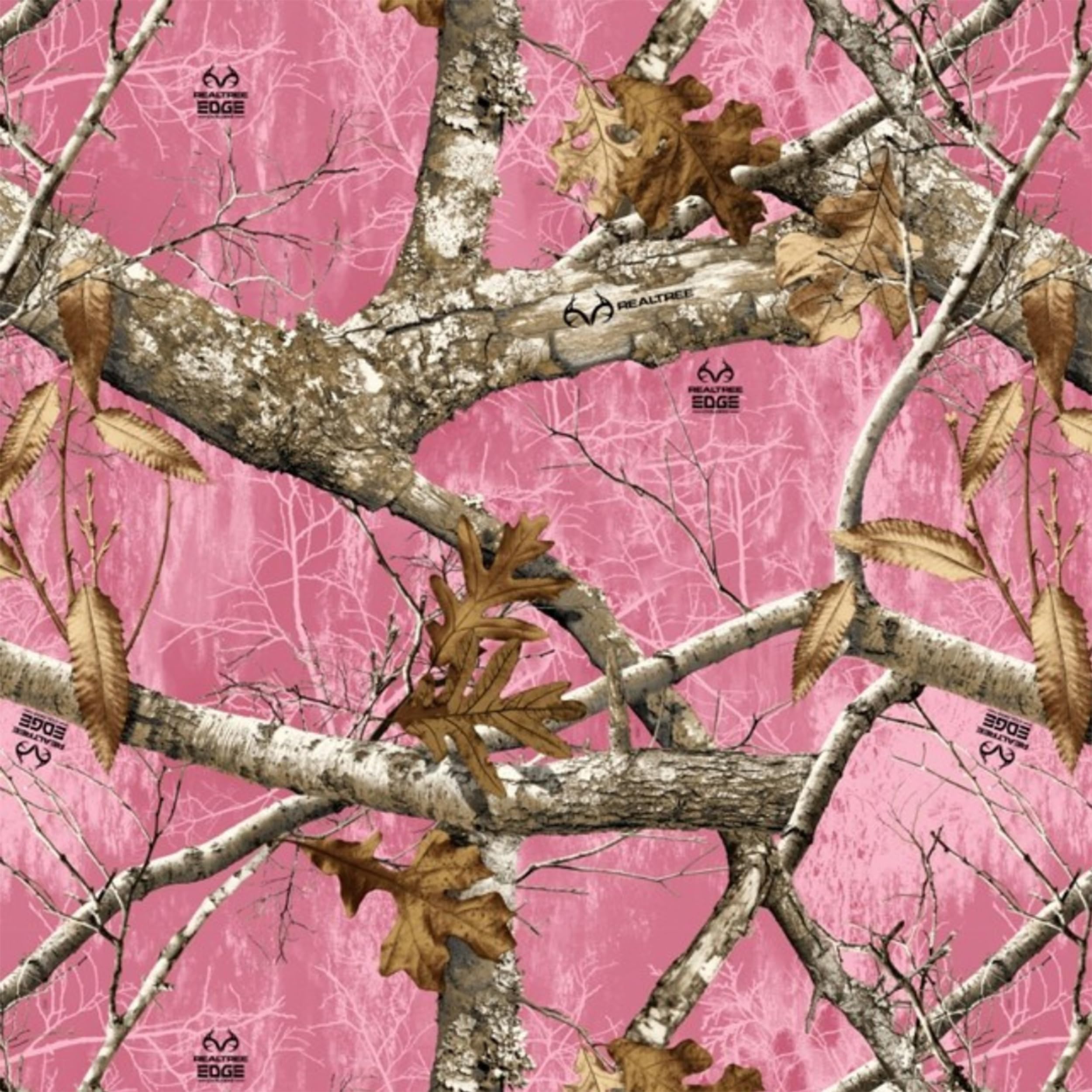 Realtree Edge® Colors Camouflage Rich Flamingo Pink Print 100% Cotton Fabric Material by The Yard for Sewing, by David Textiles, 44 Inches Wide