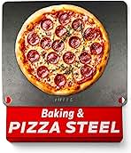 OLEEK Pizza steel Sheets for oven - Metal baking steels sheets for oven - Pizza steel 16x13.4 inches - Steel pizza stone for oven - Baking steels pro pizza - Baking stone for oven