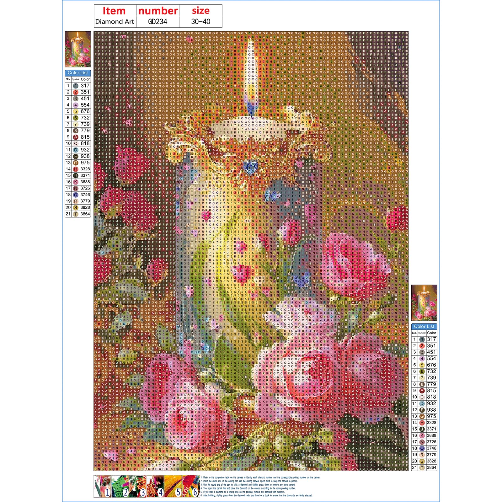 GDYEEH Rose Feuer Diamond Painting Erwachsene, 5D Schmetterling Diamant Kunst Bilder Anfänger