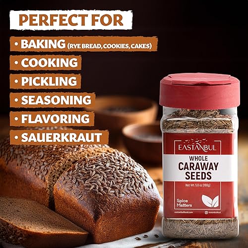 Miniatura 3 de Eastanbul Semillas de alcaravea, 5.6 onzas, semillas de zanahoria para cocinar, chucrut, centeno, pan de soda, níquel y mucho más, 100% naturales,