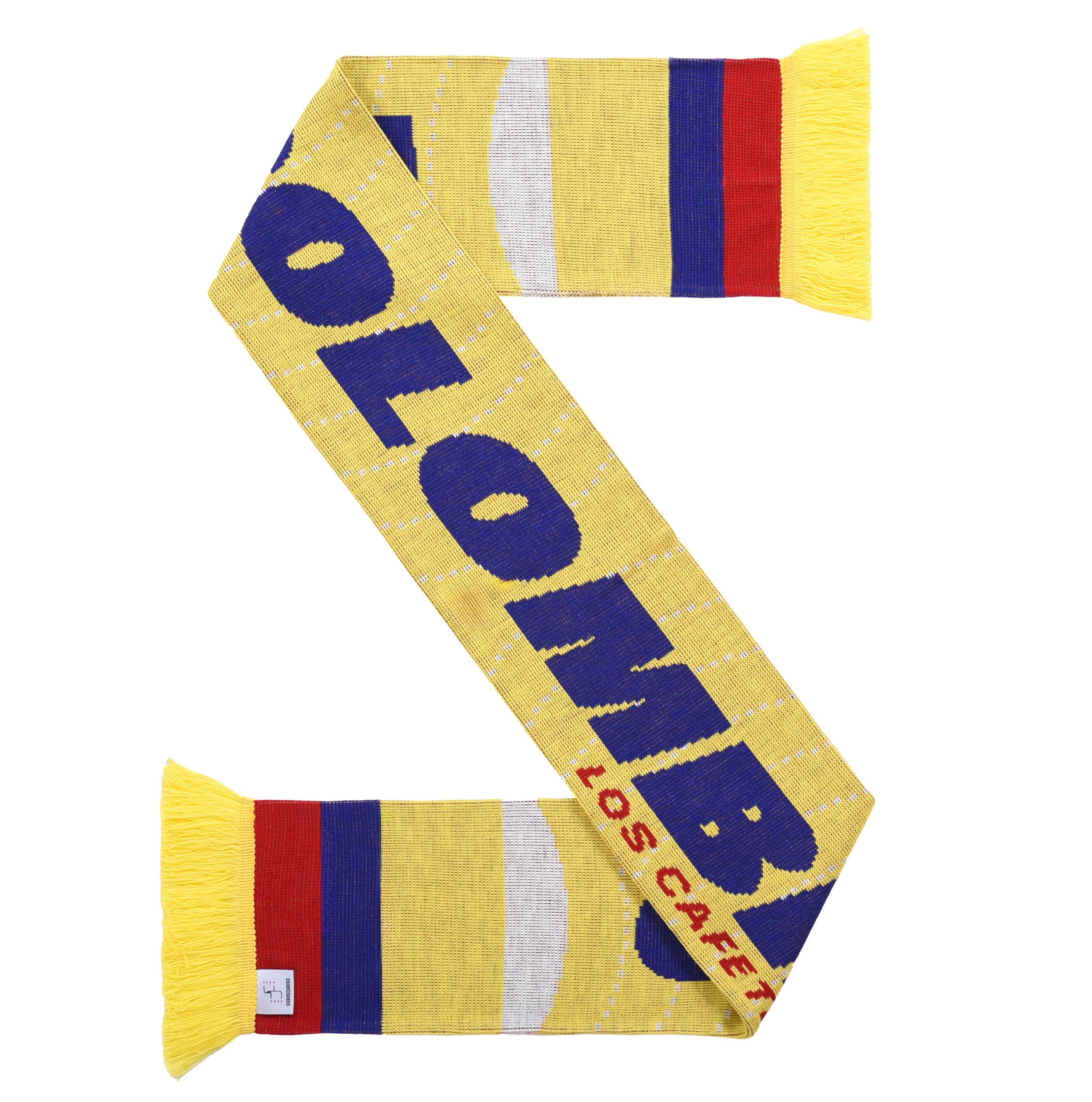 Euroscarves Unisex Stripes Colombia Soccer Knit Scarf (Cafeteros)