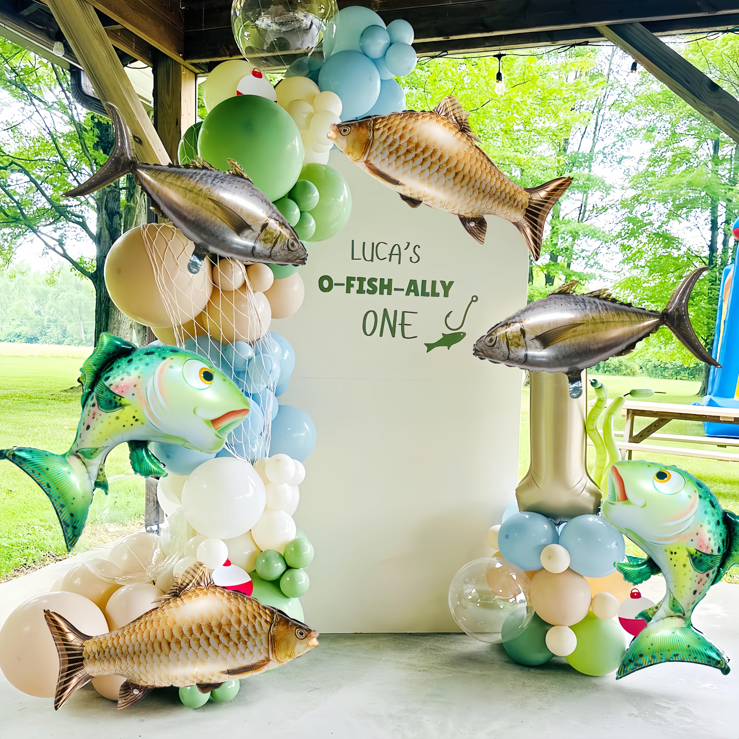 6Pcs Fish Balloons/O fishally One First Birthday/Realistic Carp Tuna Salmon Balloons/Gone Fishing Baby Shower Decorations/Let's Go Fishing/Little Fisherman Fish Fest/Fishing Tournament Enthusiast Gift : Toys & Games