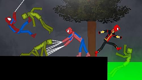 People vs Spider Pixel Battle Playground Simulator