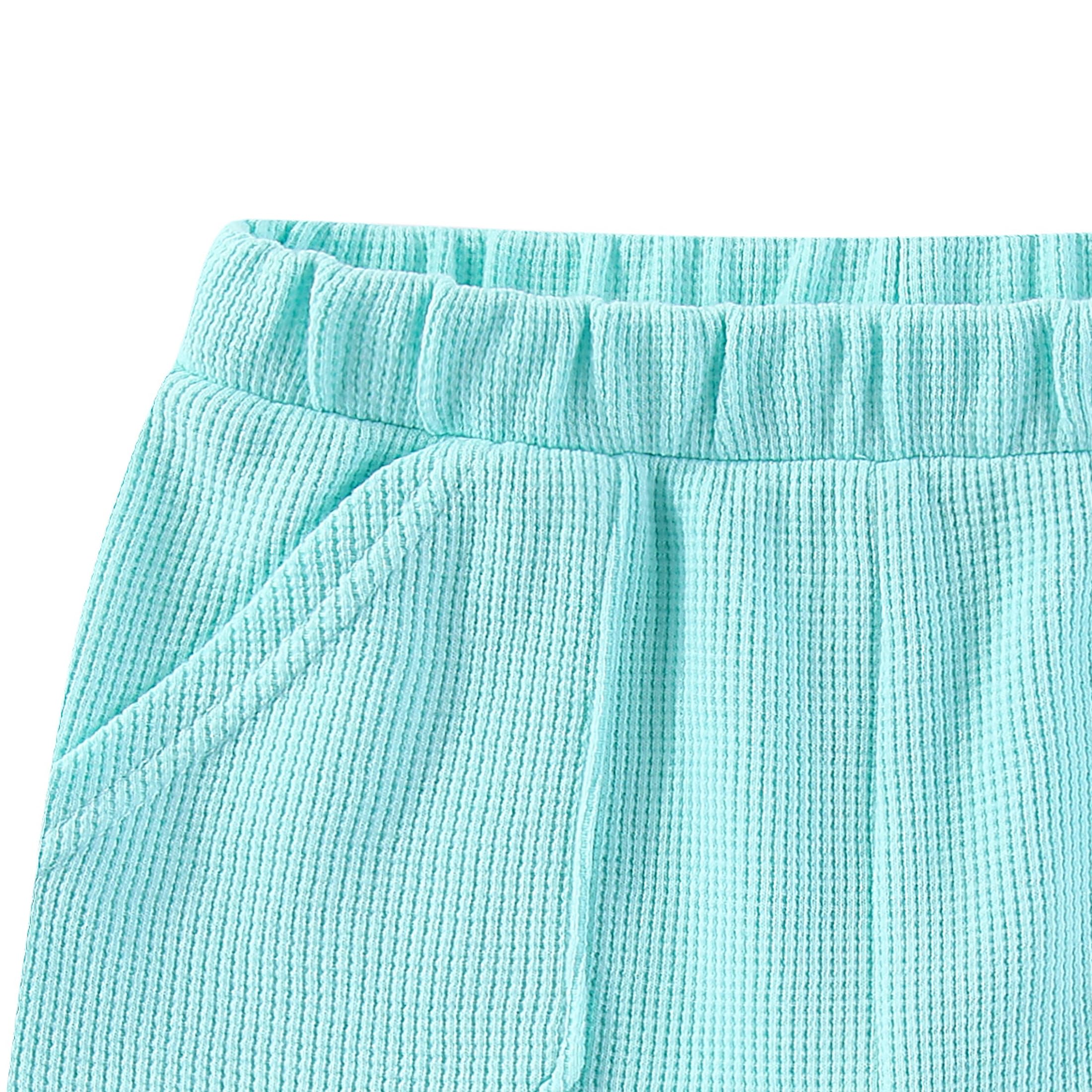 Disney Lilo & Stitch Set aus kurzärmeligem Hemd und Shorts für Babys, Waffelmuster
