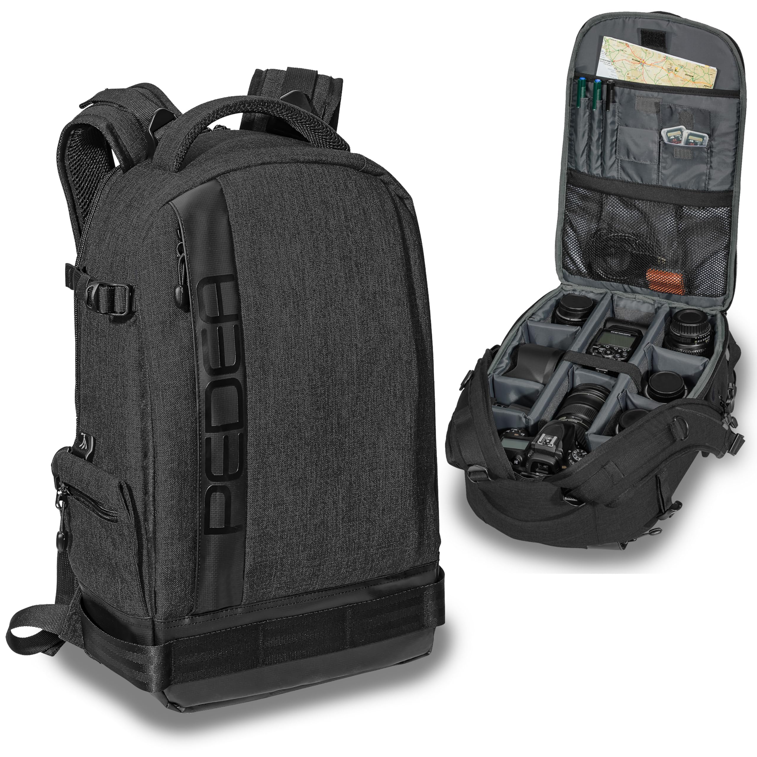 PEDEA SLR Bolsa de la cámara, negro, Mochila
