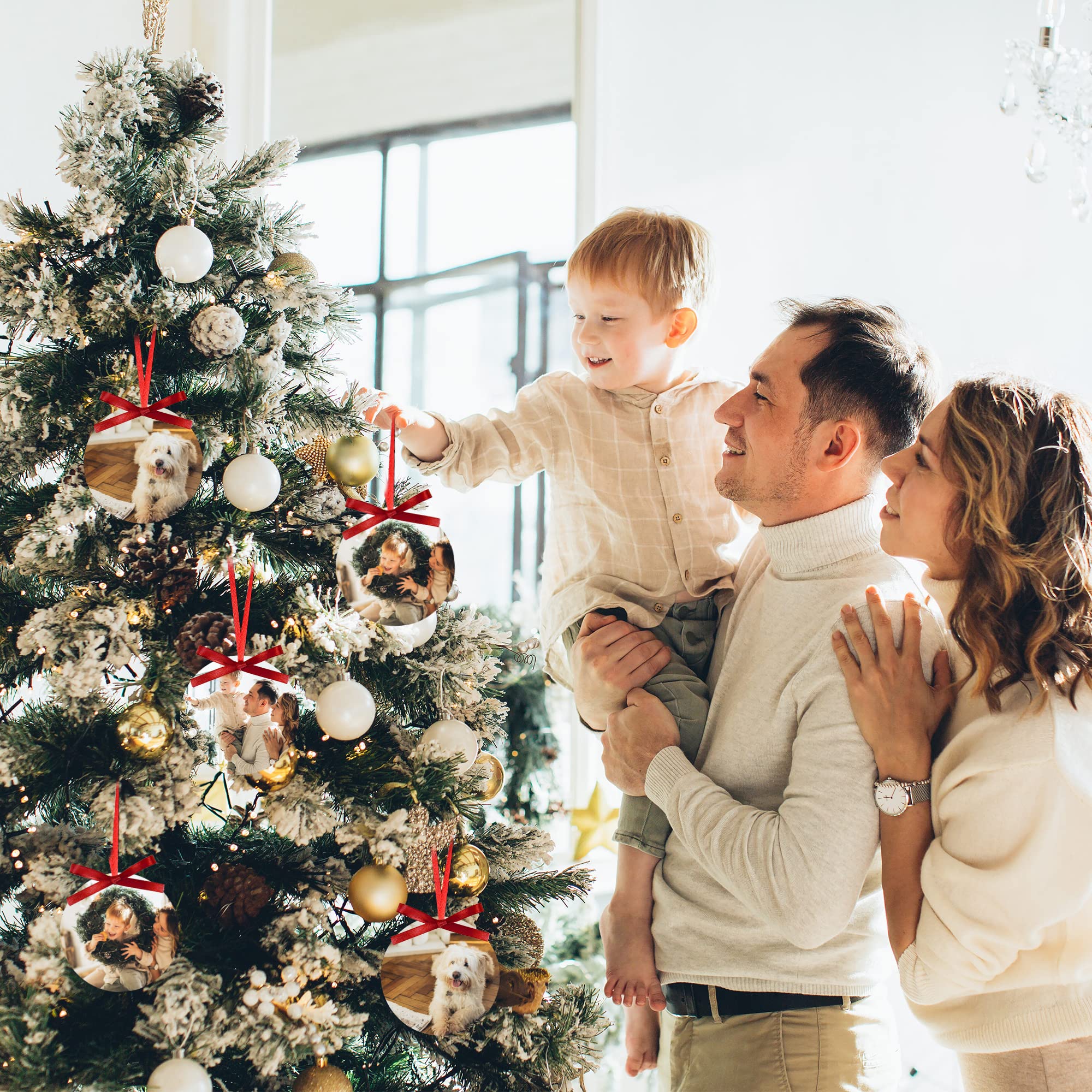80 Blanko Weihnachtsanhänger Zum Selbergestalten – Doppelseitig Bedruckbar, Mit Aufhängebändchen, Ideal Für Personalisierte Geschenke & Deko