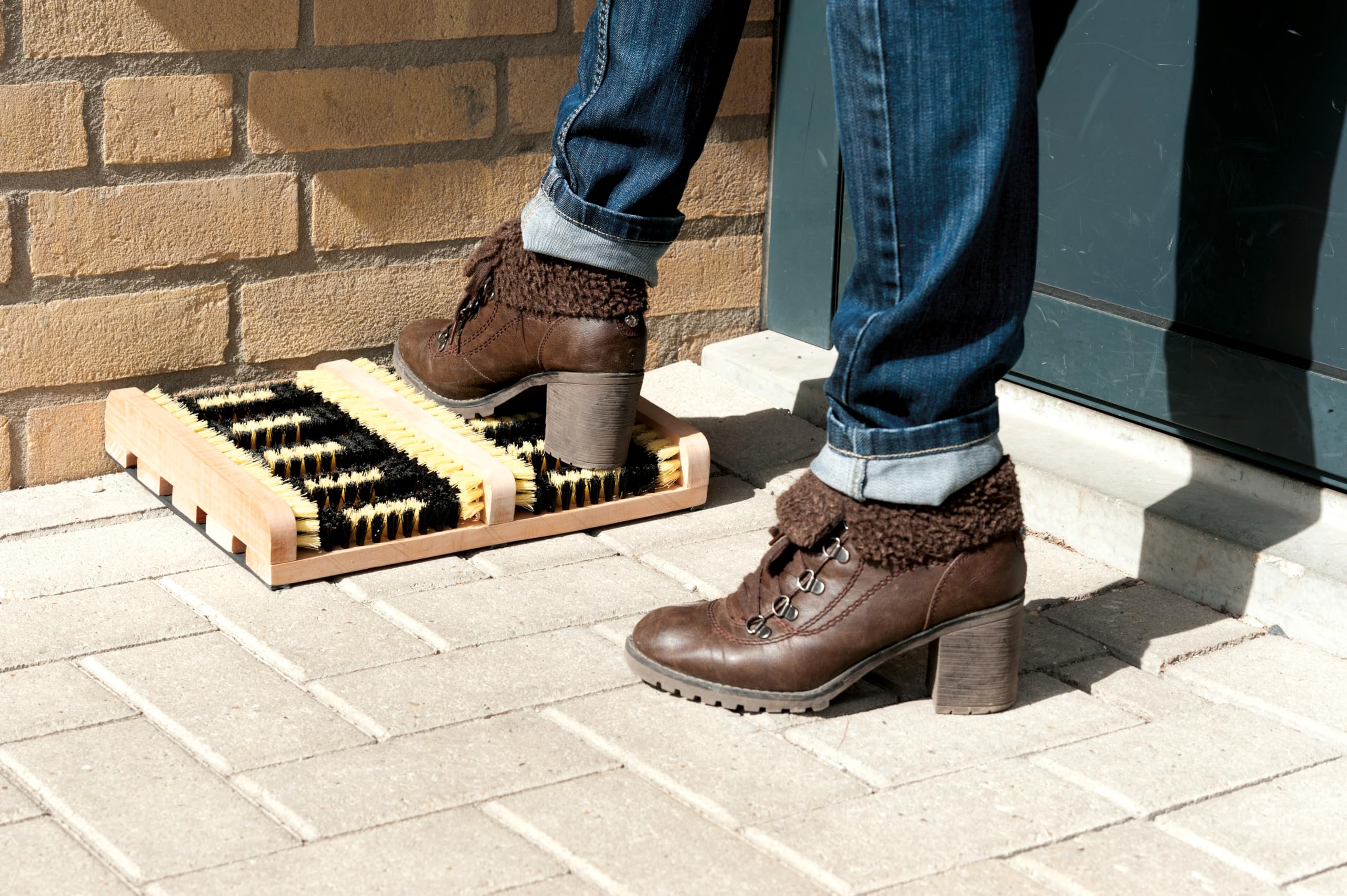 Brosse Pour Chaussures Antidérapante - Poils Robustes - Nettoyer Saleté Poussière Neige - Essuie-Bottes