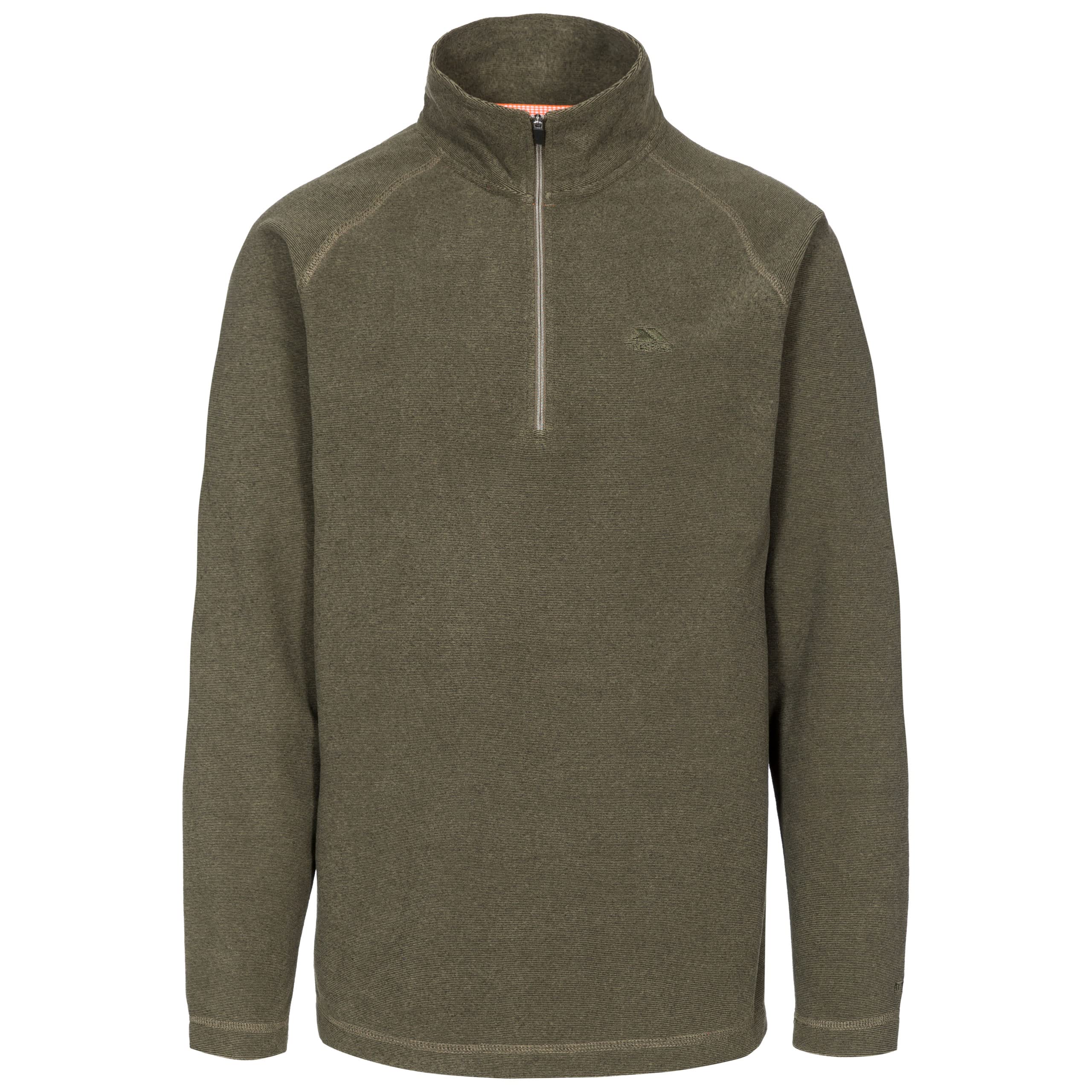 Trespass Men's Moss 1/2 Zip Fleece Keynote - Contrast Trims, Striped Catatonic Microfleece, Anti-Pilling Fabric, Brushed Back