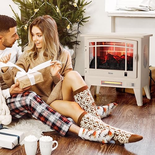 Miniatura 7 de TURBRO Suburbs TS17 - Chimenea eléctrica compacta, calentador de 18 pulgadas con llama realista, certificado CSA, protección de seguridad contra
