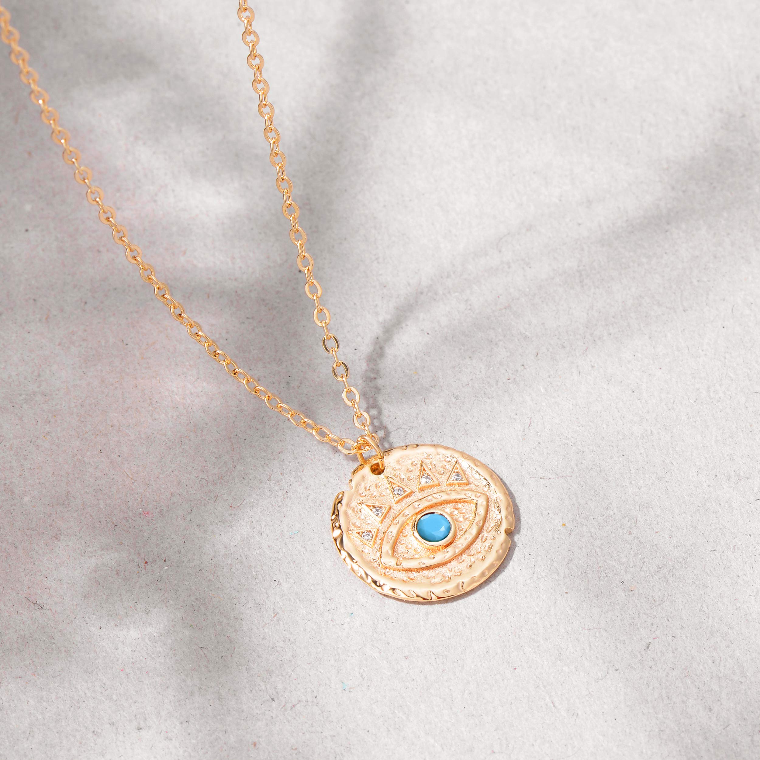 MEVECCO Layered  Necklace Pendant Handmade 18k Gold Plated Dainty Gold Choker Arrow Bar Layering Long Necklace for Women