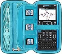 Vista 15 de Elonbo Funda de transporte para calculadora gráfica de color Texas Instruments TI-Nspire CX II CAS/CX II/CX/CX CAS, bolsillo con cremallera Negro