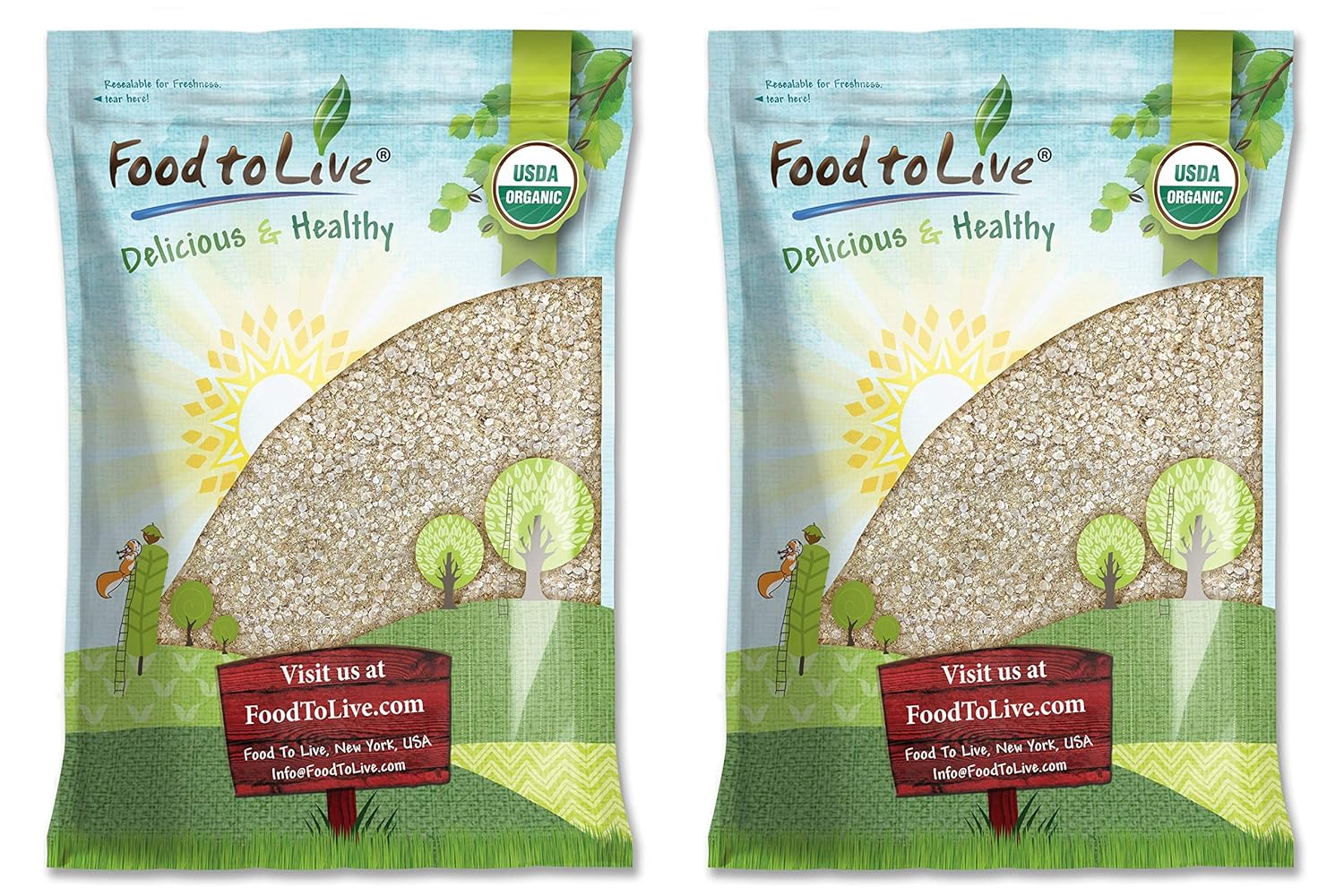 Food to Live Organic White Quinoa Flakes, 14 Pounds – Non-GMO Pressed Seeds, Vegan, Kosher, Bulk, Quick-Cooking, Perfect for Cooking, Baking, Oatmeal, and Breakfast Cereals