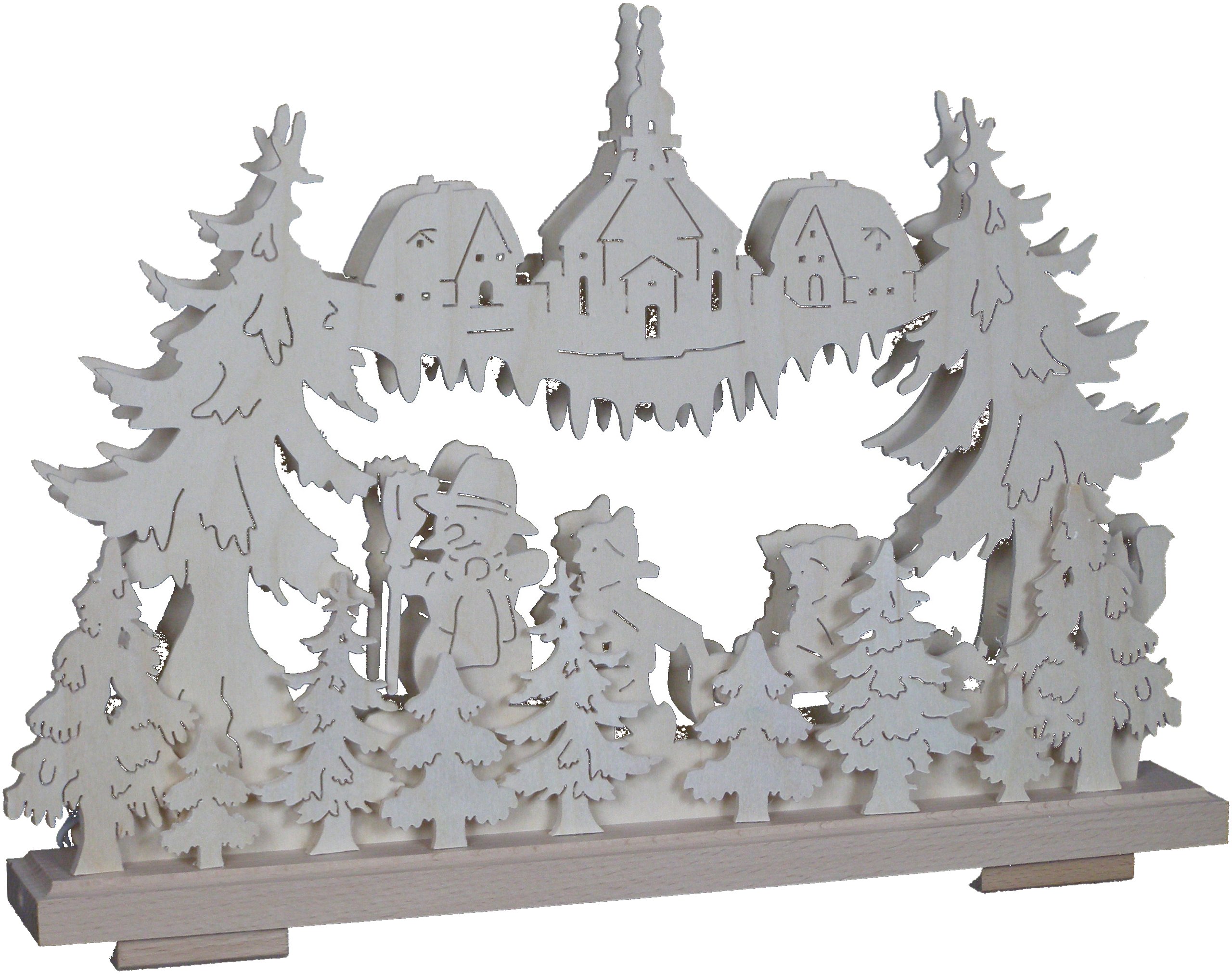 Arche Lumineux Erzgebirgischer Double 50 x 30 cm 3–80 pour décoration bois intérieure