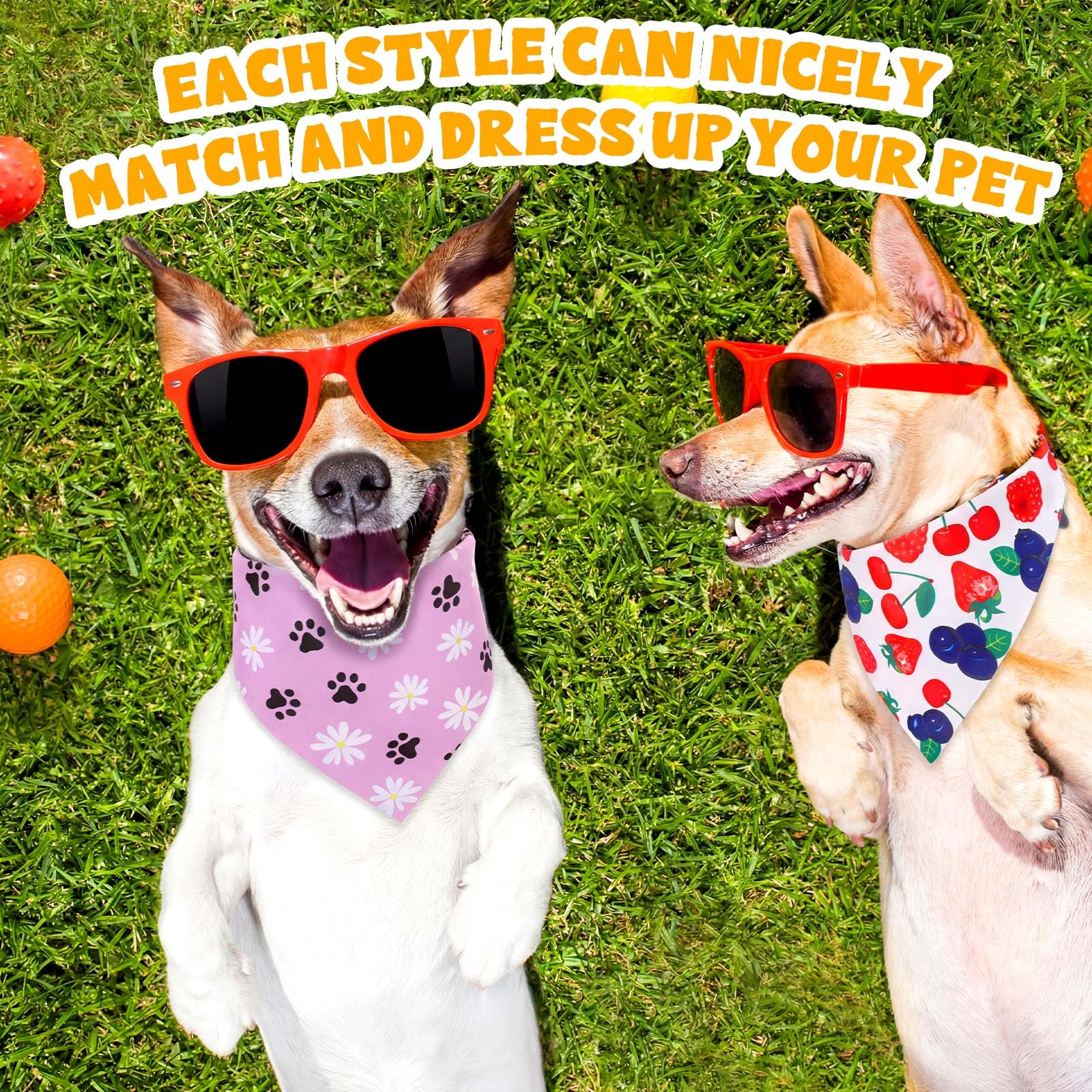 Aliceset 240 bandane estive per cani hawaiane sfuse frutta tropicale Aloha modello colorato fazzoletto per cani bavaglini triangolari sciarpa per animali domestici regali morbidi accessori per costumi