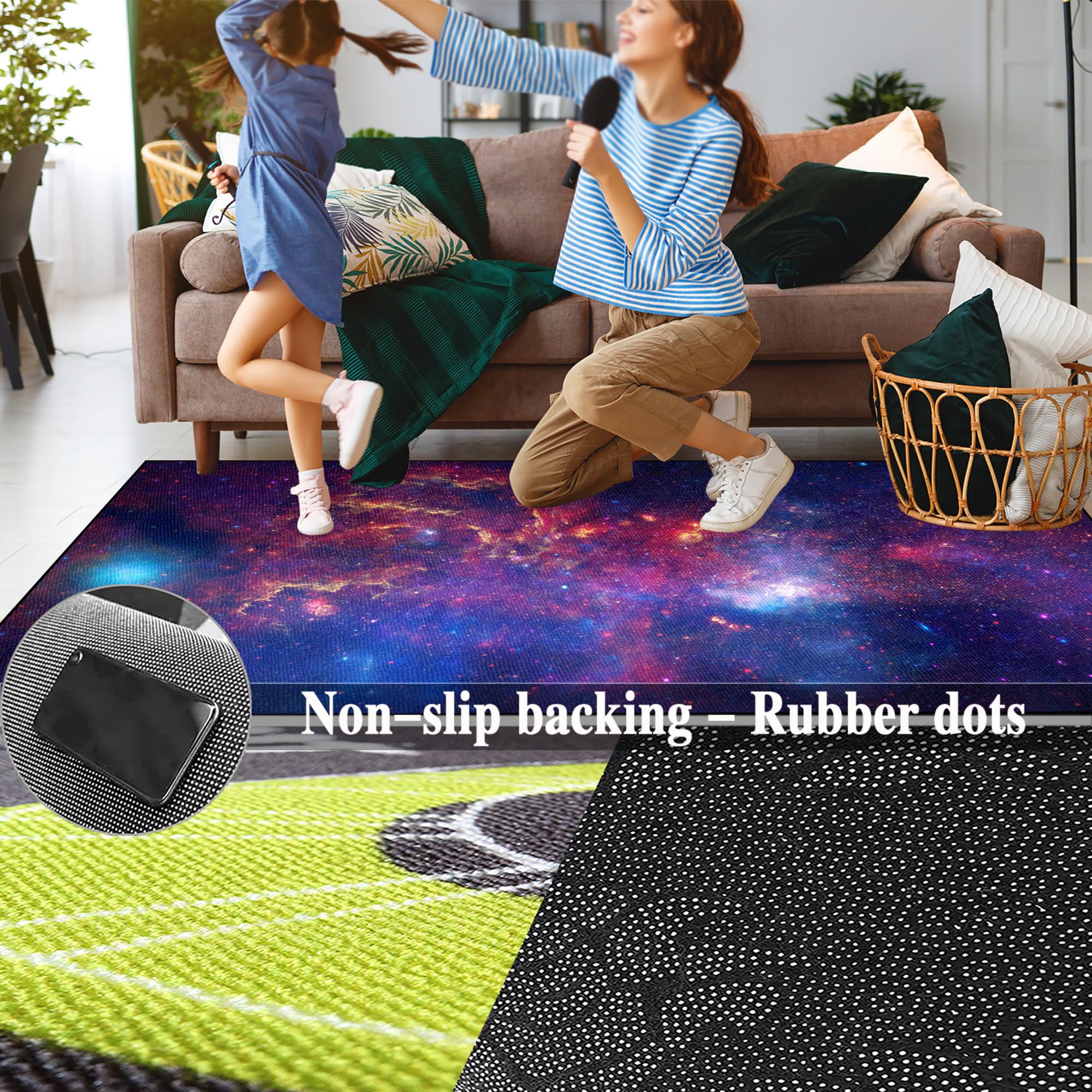 Tappeto per Batteria Tappeto a Tamburo Professionale Tappetino per Batteria Elettronica Strumenti Musicali Coperta Antiscivolo Tappetino Insonorizzato Tappeto Drum Accessori per Batteria 230 x 180 cm