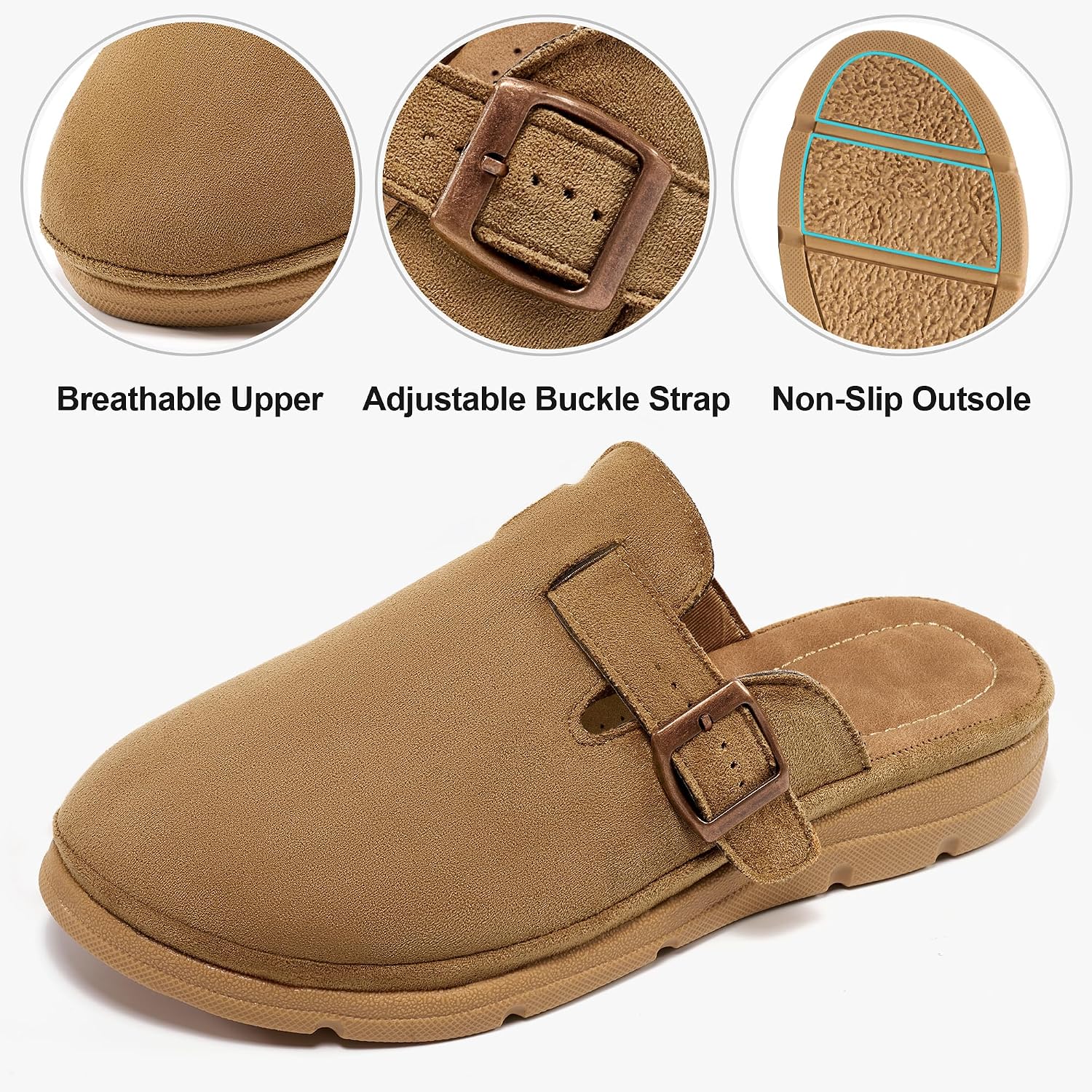 Ecetana Womens Clogs Closed Toe Sandals 2026 Dressy Fisherman Flat Sandals Comfortable Casual Slip On Mules for Indoor Outdoor
