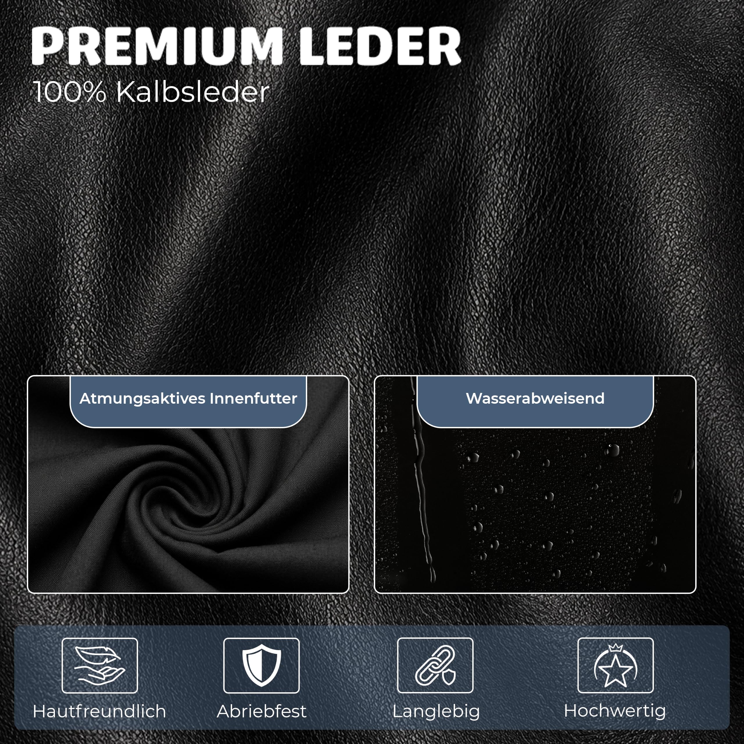 Rad Masters German Wear, Leder Motorrad Kutte Lederweste Bikerweste Motorradweste Weste Schnürung Schwarz