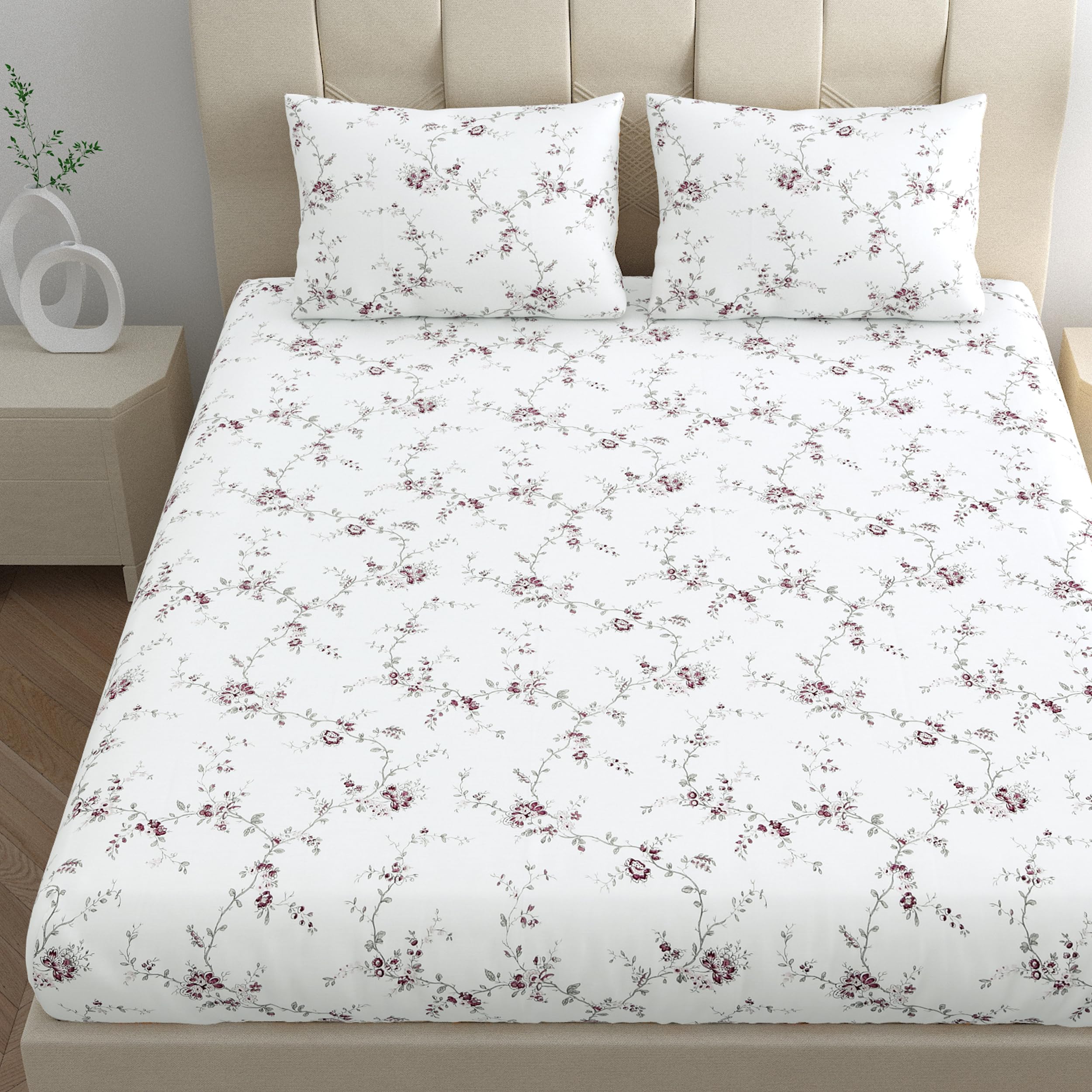 LINENWALAS 100% Cotton Percale Double Size Fitted Sheet Only - Image 4