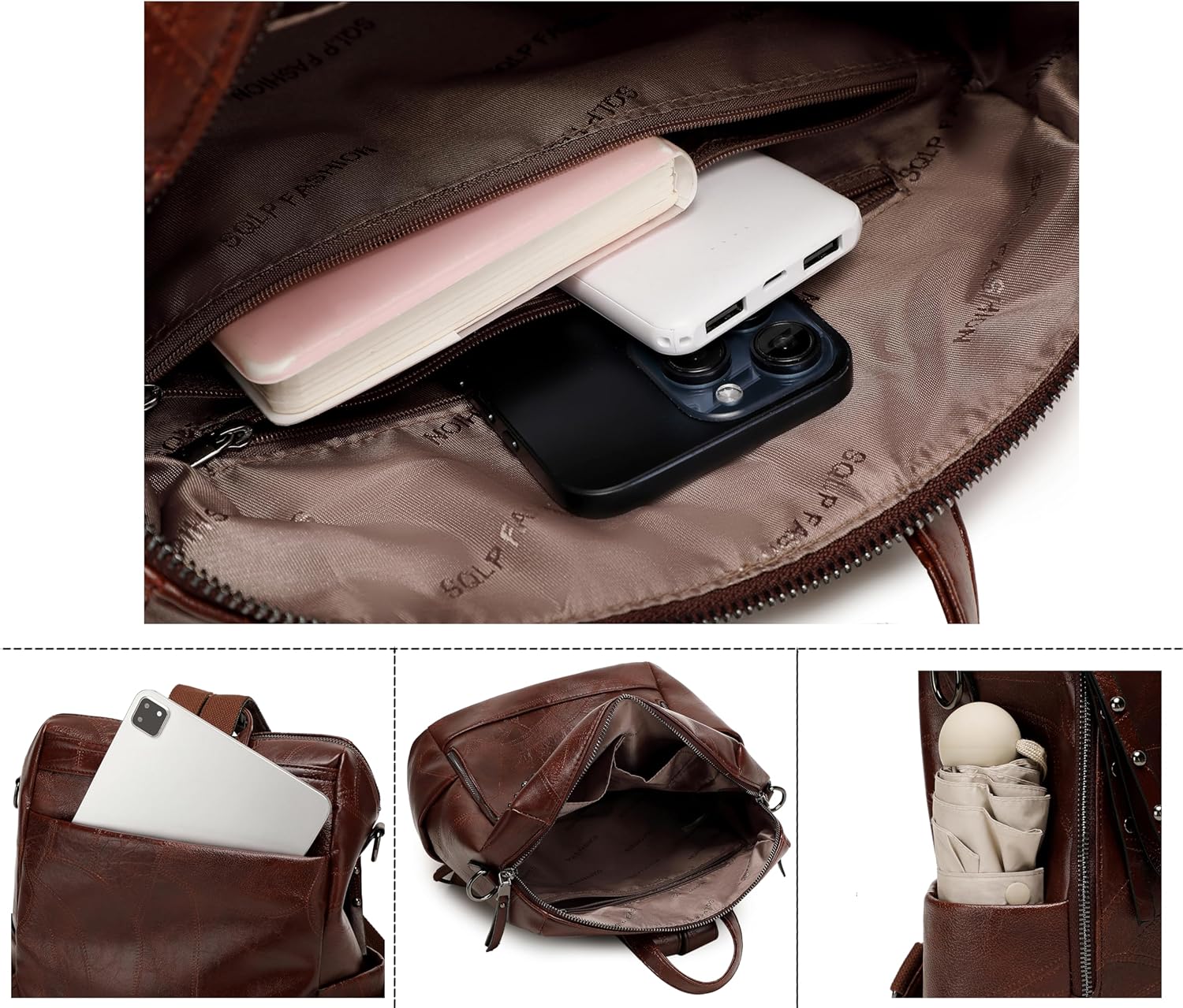 sqlp Fashion Backpack Purse for Women Vegan Leather Travel Back Pack Womens Designer Shoulder Bags - Image 5