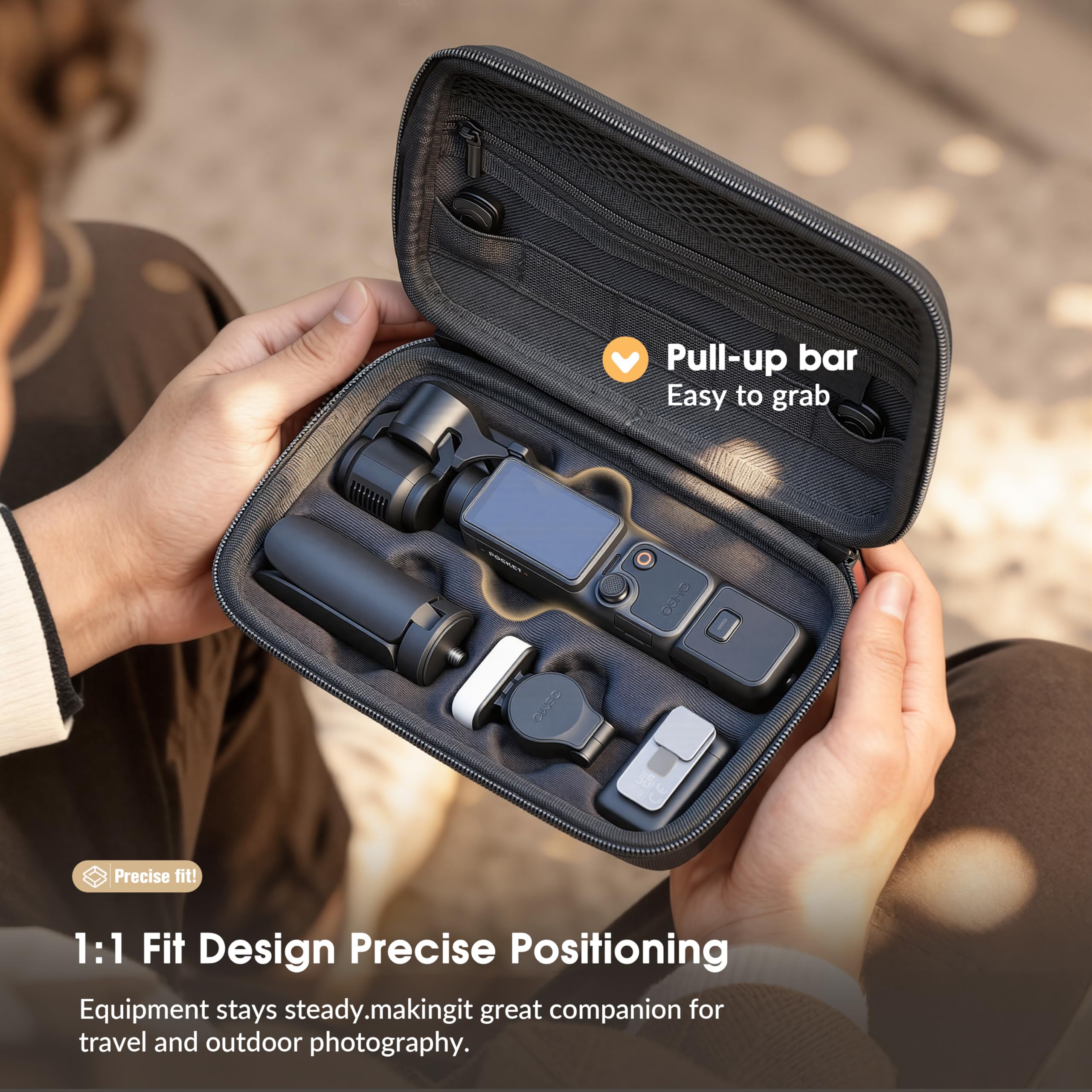 STARTRC PHOTO Custodia per DJI Osmo Pocket 4, Borsa Protettiva PU Pronta per il Trasporto per DJI Pocket 4 Creator Combo Accessori, Ideale per Vlogging, Viaggi e Riprese Outdoor