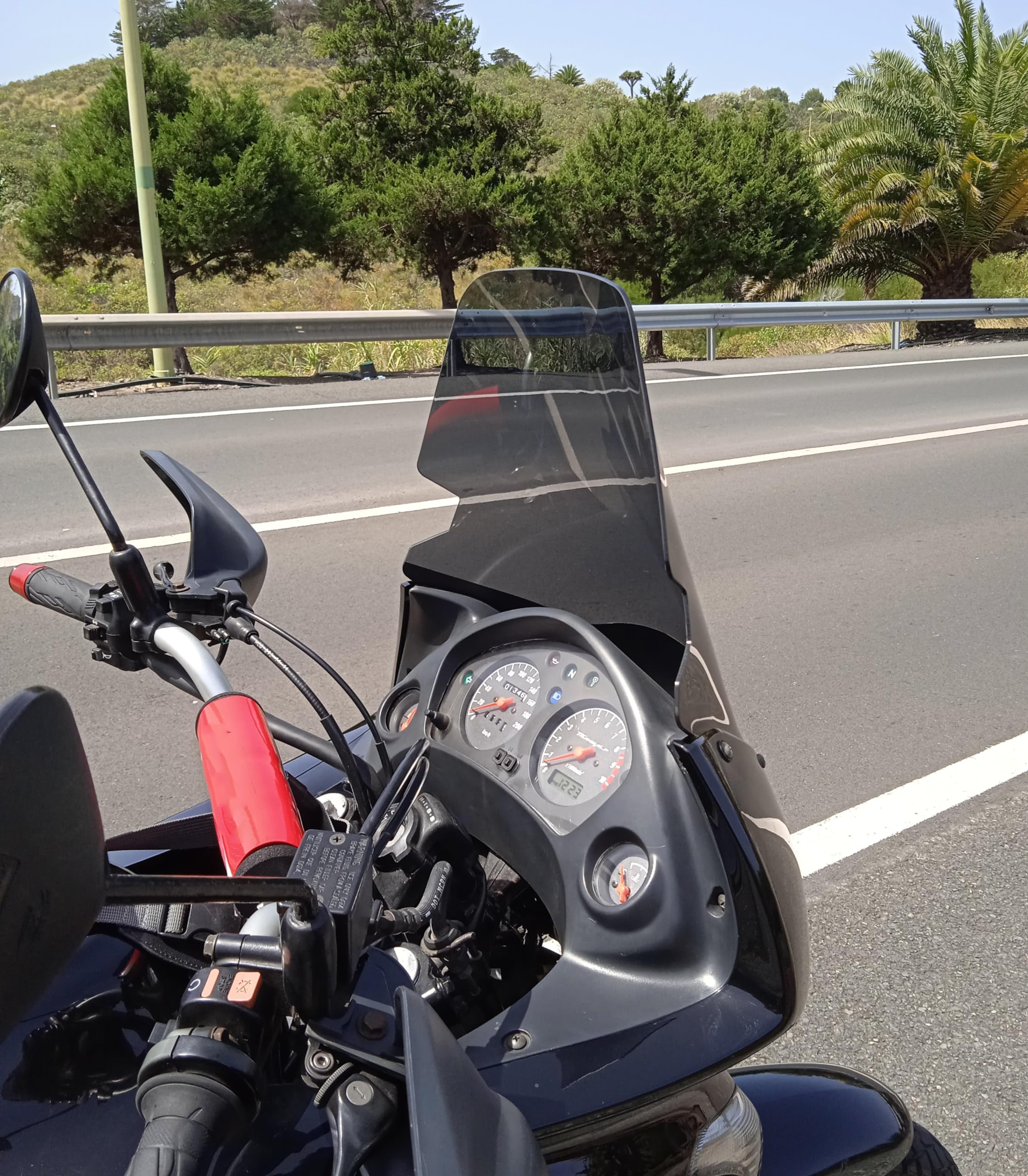 Parabrezza Rally Schermo Cupolino Alto Paravento MotorcycleScreens Compatibile con Honda XL 650 V Transalp 2000-2006 MOTO Touring