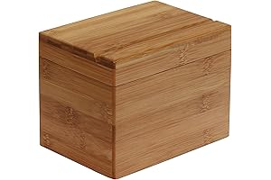 Oceanstar Bamboo Recipe Box Organizer: Keep Your Recipes Safe and Tidy