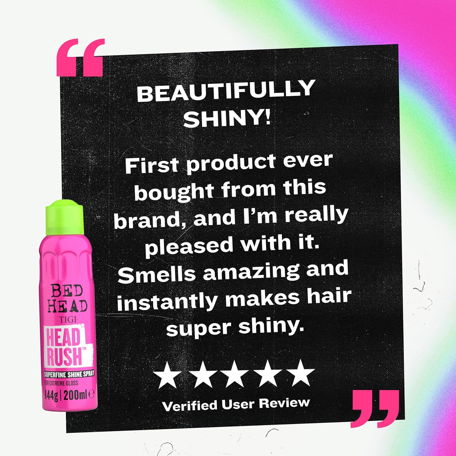 Bed Head by TIGI Headrush Fragrance & Shine Finishing Spray for Smooth Shiny Hair, Reduces Frizz and Flyaways, 5.3 oz
