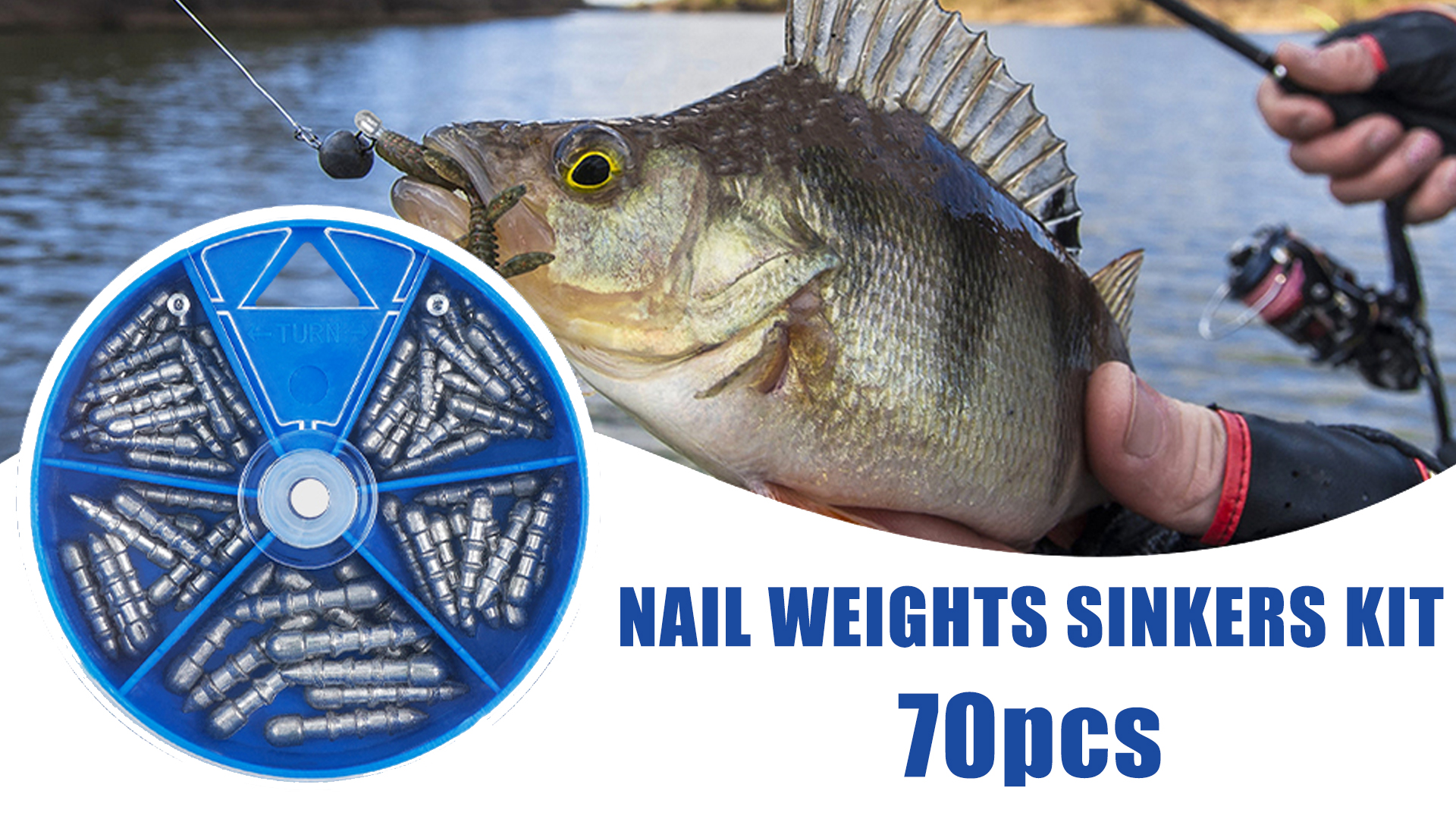 Wacky Rig Nail Weights Insert 40-Piece Bass Fishing Nail Weights ...