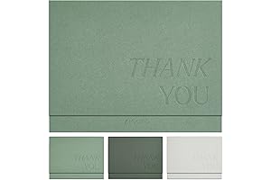 Personalized Bulk Stationary Thank You Cards Set of 30 with Envelopes Stickers