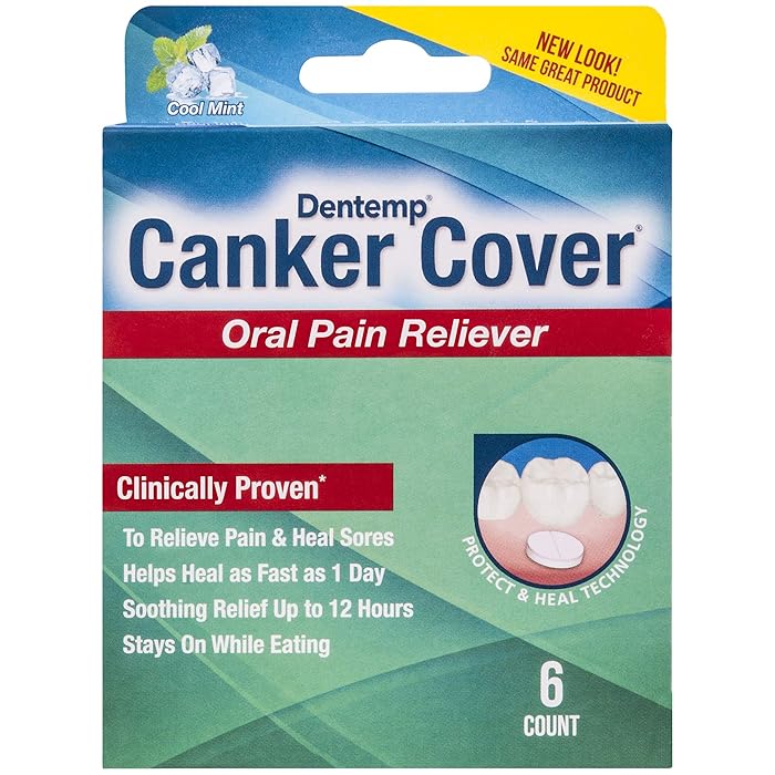 Buy Dentemp Canker Cover Canker Sore Oral Pain Reliever (6 Counts