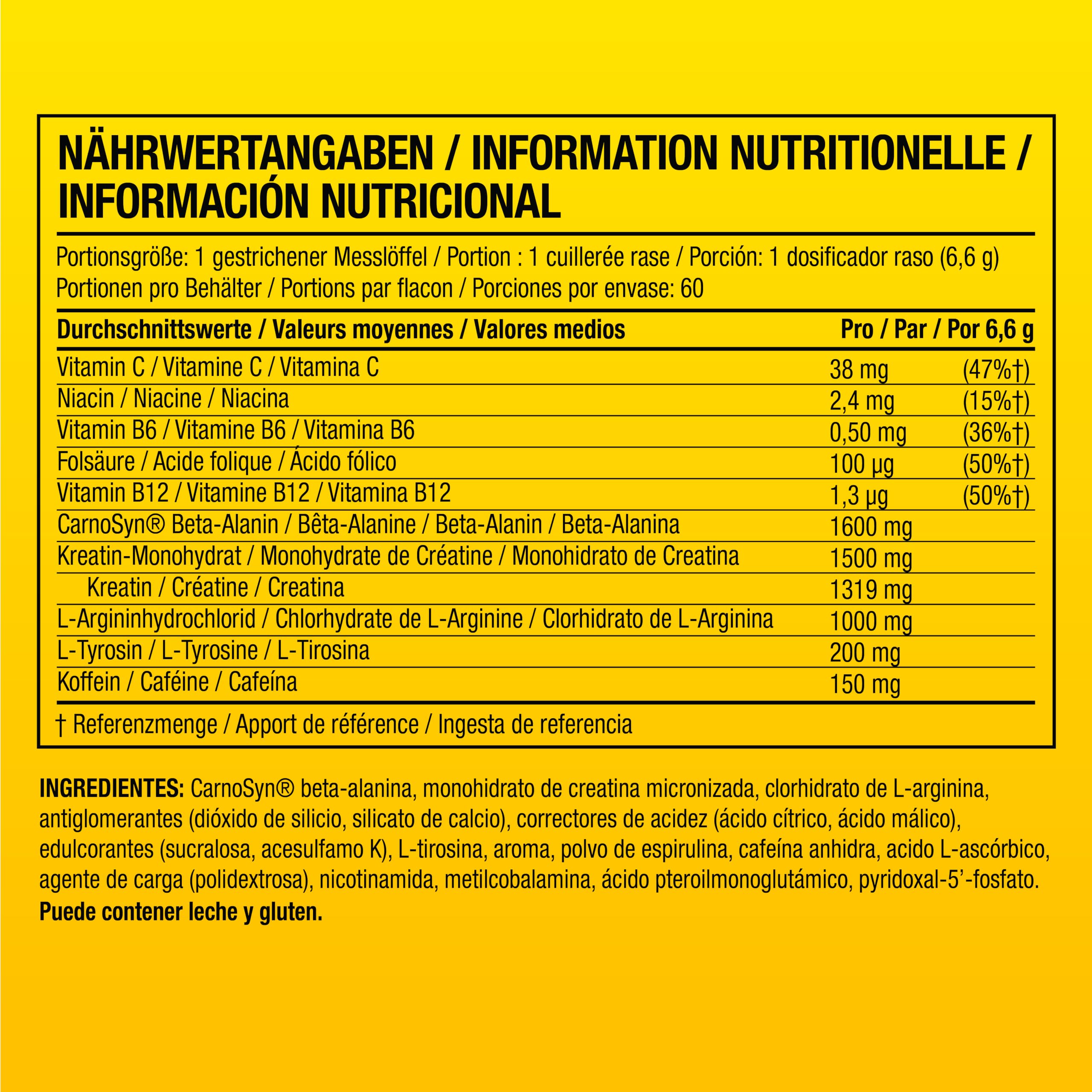 C4 Original Pre Workout Powder, Chicle, 60 porciones | Bebida energética en polvo para preentrenamiento Zero Sugar con 150 mg de cafeína, 1500 mg de monohidrato de creatina, 1600 mg de beta alanina