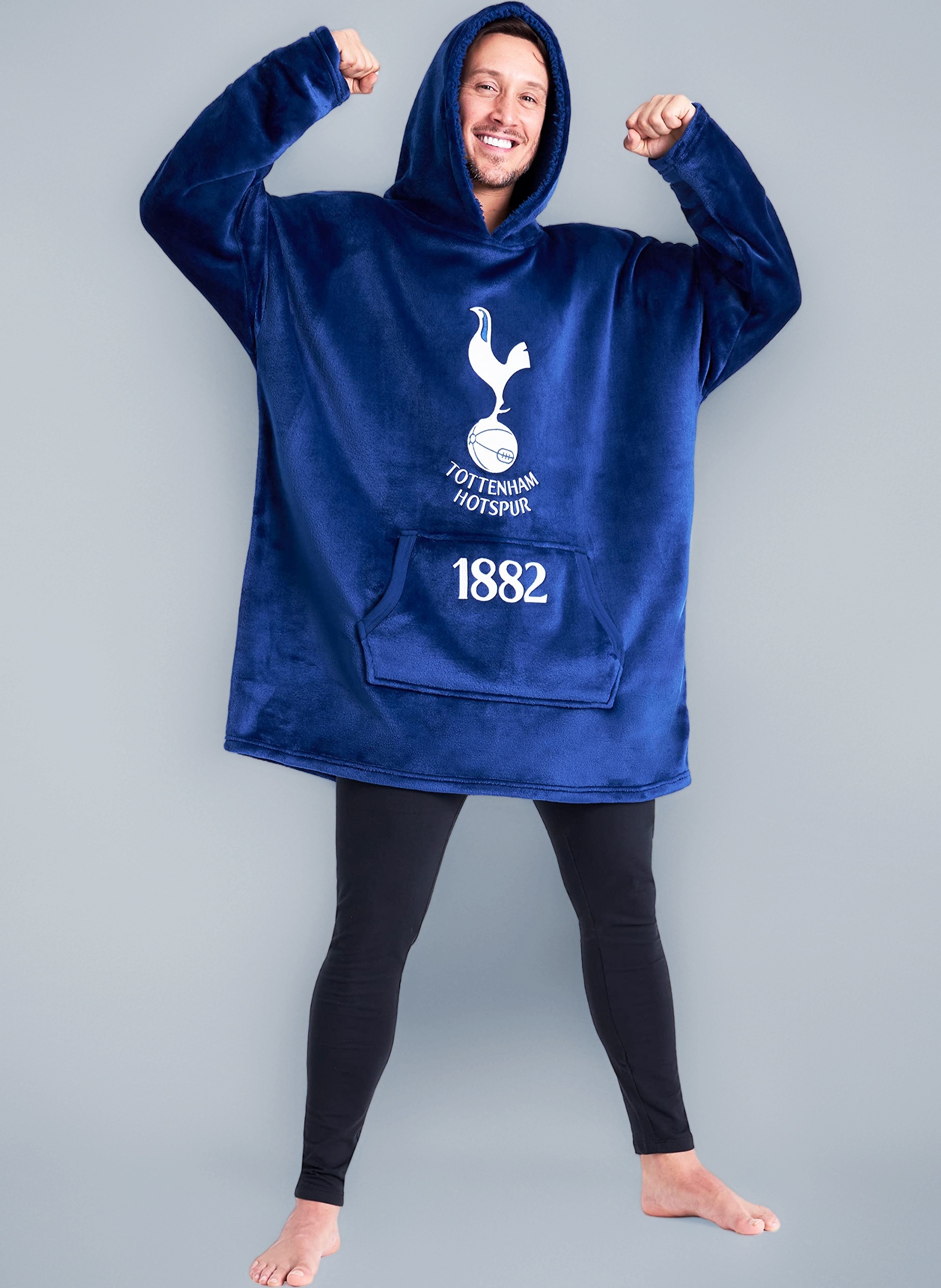 F.C Mens Hoodies, Fleece Oversized Hoodie Blanket, Football Gifts for Men Blue