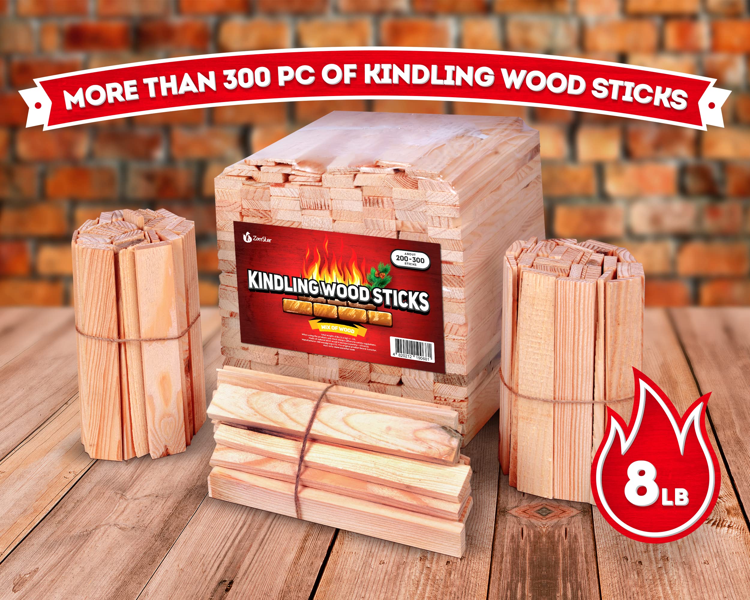 Zorestar Kindling Wood fire Starter Sticks 300-500 pc - 100% Eco-Friendly  Kiln Dried Firewood Fire Starters for Fireplace, Campfire, BBQ, Wood  Stoves, Camping Natural Firestarters Better Than Fatwood : Patio, Lawn u0026  Garden - Amazon.com