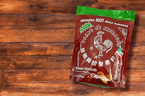 Miniatura 4 de Almendras originales de Huy Fong Sriracha de chile picante aperitivos saludables 24 onzas bolsa resellable de 15 libras