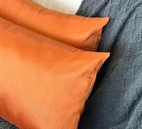 Vista 304 de Aiking Home - Funda de almohada de seda sintética, cierre de cremallera, juego de 2