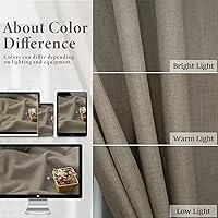 Vista 86 de Orange Linen Curtains 72 Inch Length for Living Room 2 Panels Set Back Tab Loop Pocket Semi Sheer Copper Brown Burnt Orange Curtains for Bedroom