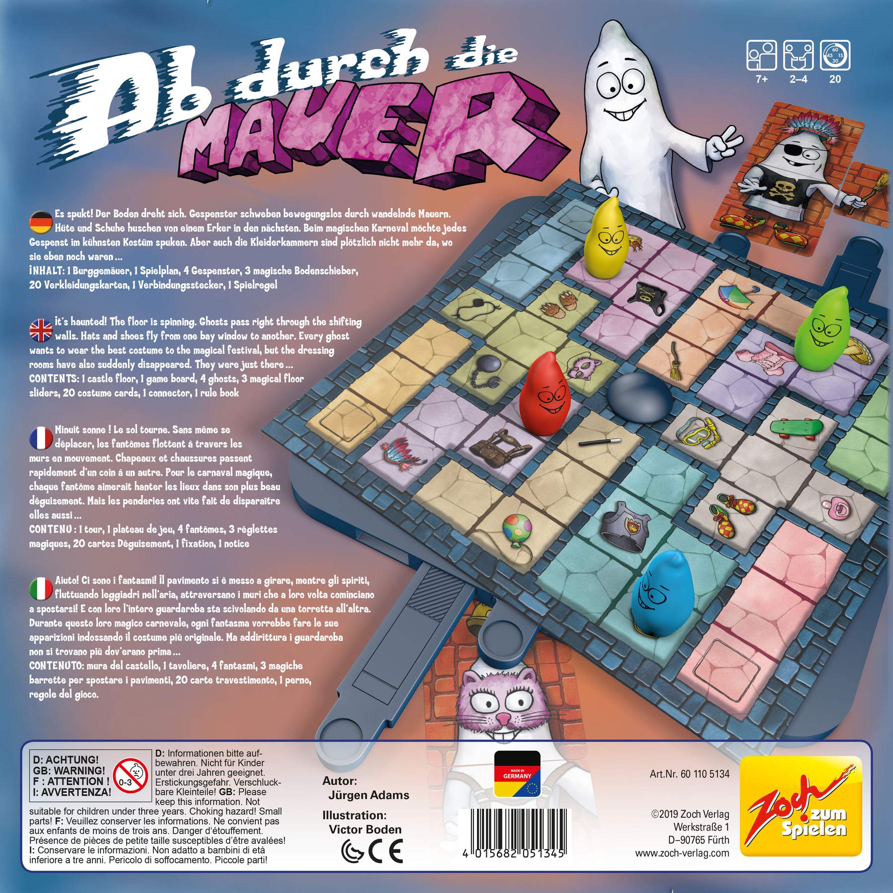 Zoch 601105134 - Gioco in cui il piano di gioco si muove come da fantasma, per bambini dai 7 anni in su