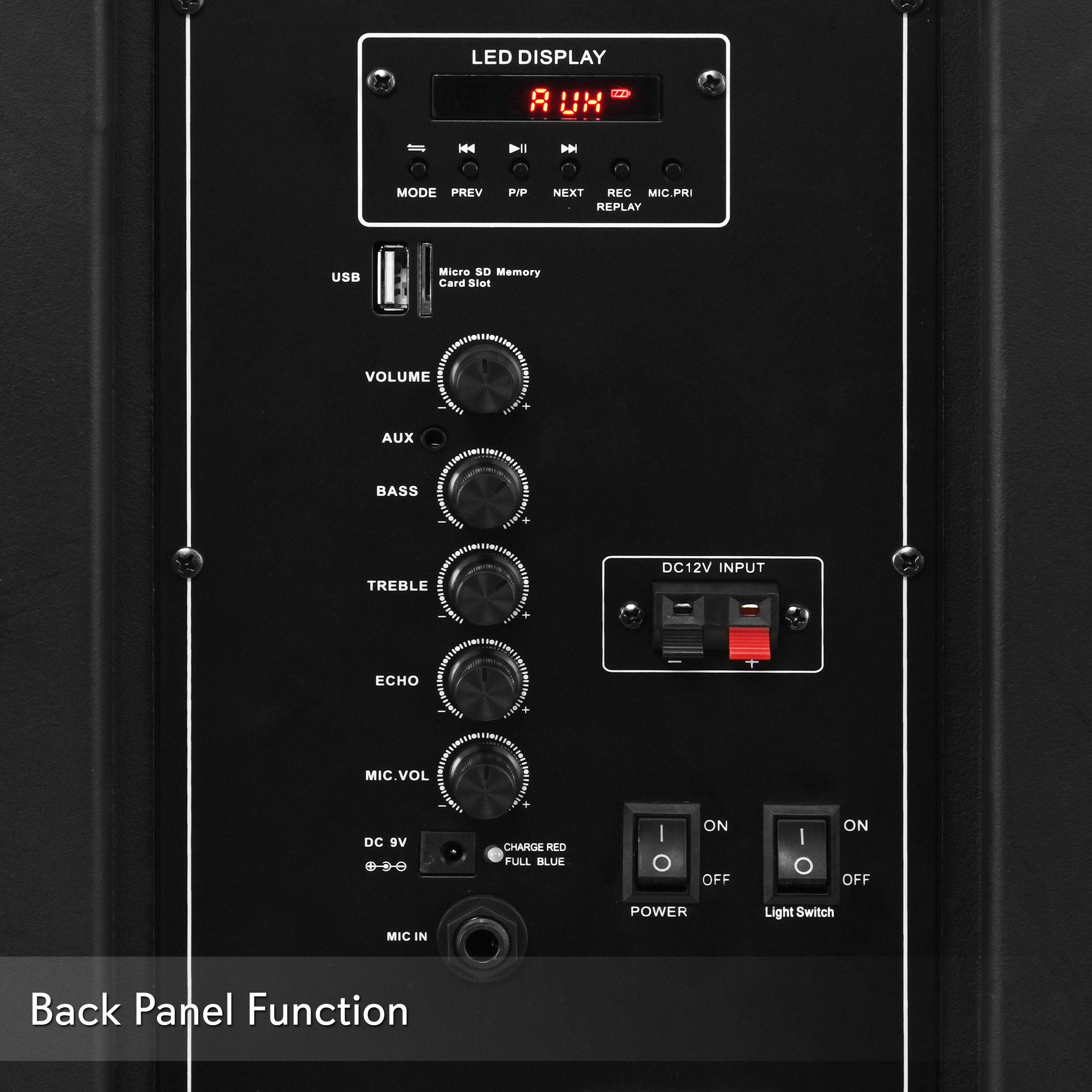 Pyle Bluetoothスピーカー PPHP1244B 800W Amazon.com: Pyle Wireless Portable PA Speaker System - 800W High