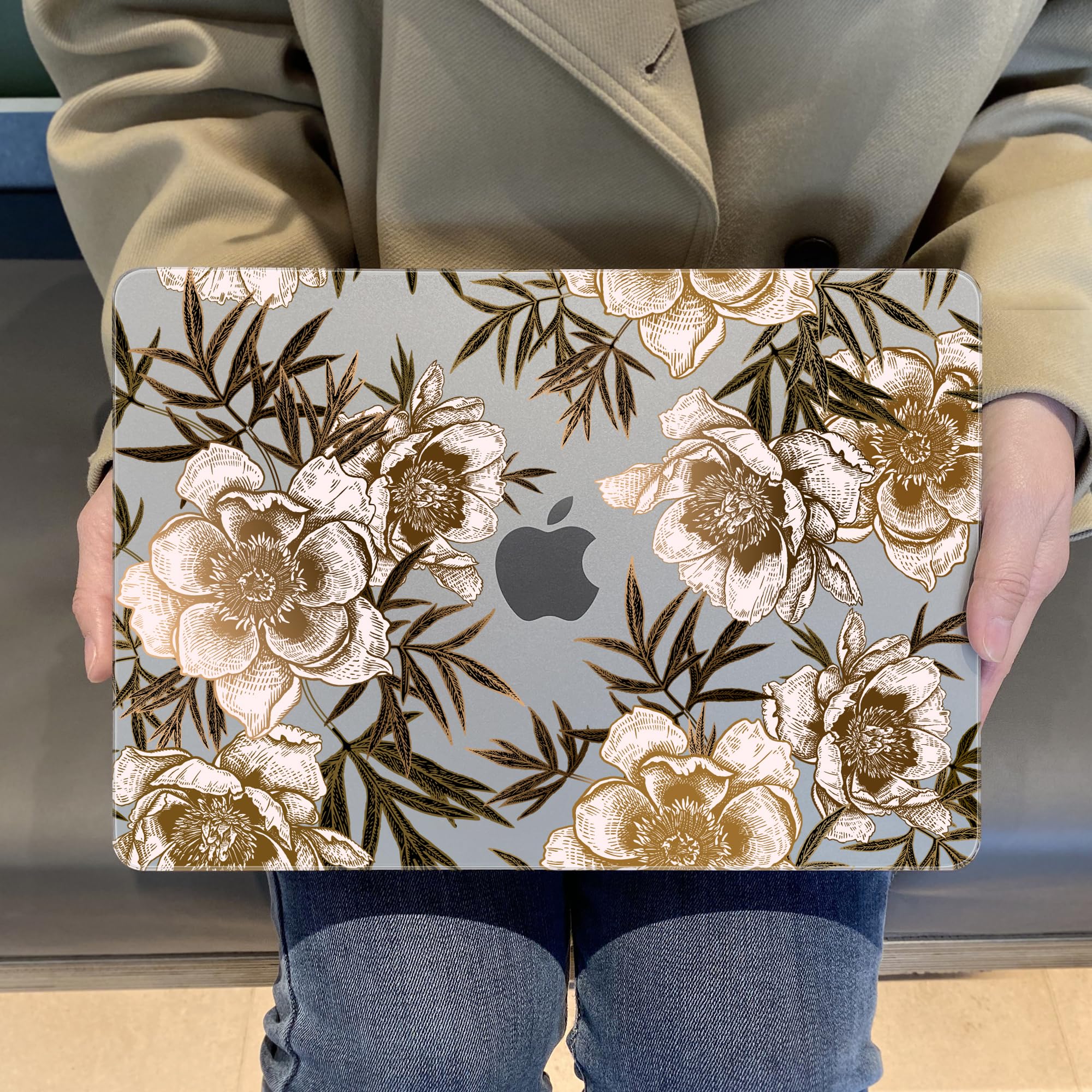 MEEgoodo Schutzhülle Für MacBook Air 13 Zoll (2021-2018) – Transparent, Mit Tastaturabdeckung & Webcam-Schutz