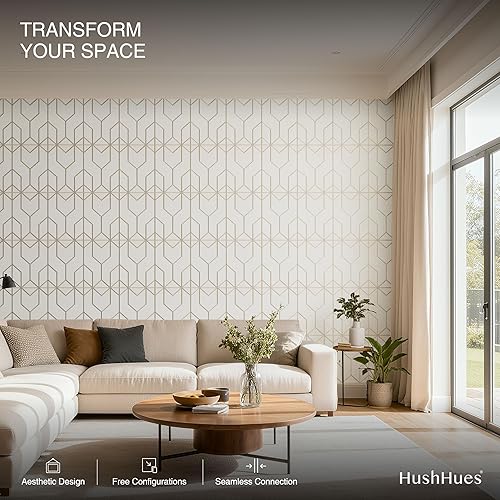 Miniatura 2 de Paquete de 12 paneles acústicos, paneles acústicos grandes de 16 x 12 x 0.4 pulgadas, paneles acústicos autoadhesivos para estudios de grabación,