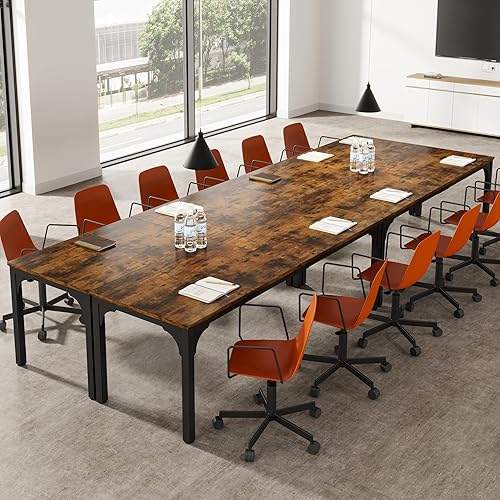 Miniatura 5 de Trggivs Escritorio para computadora extra largo de 78.7 pulgadas, escritorio para 2 personas, escritorio grande de oficina ejecutiva, mesa de