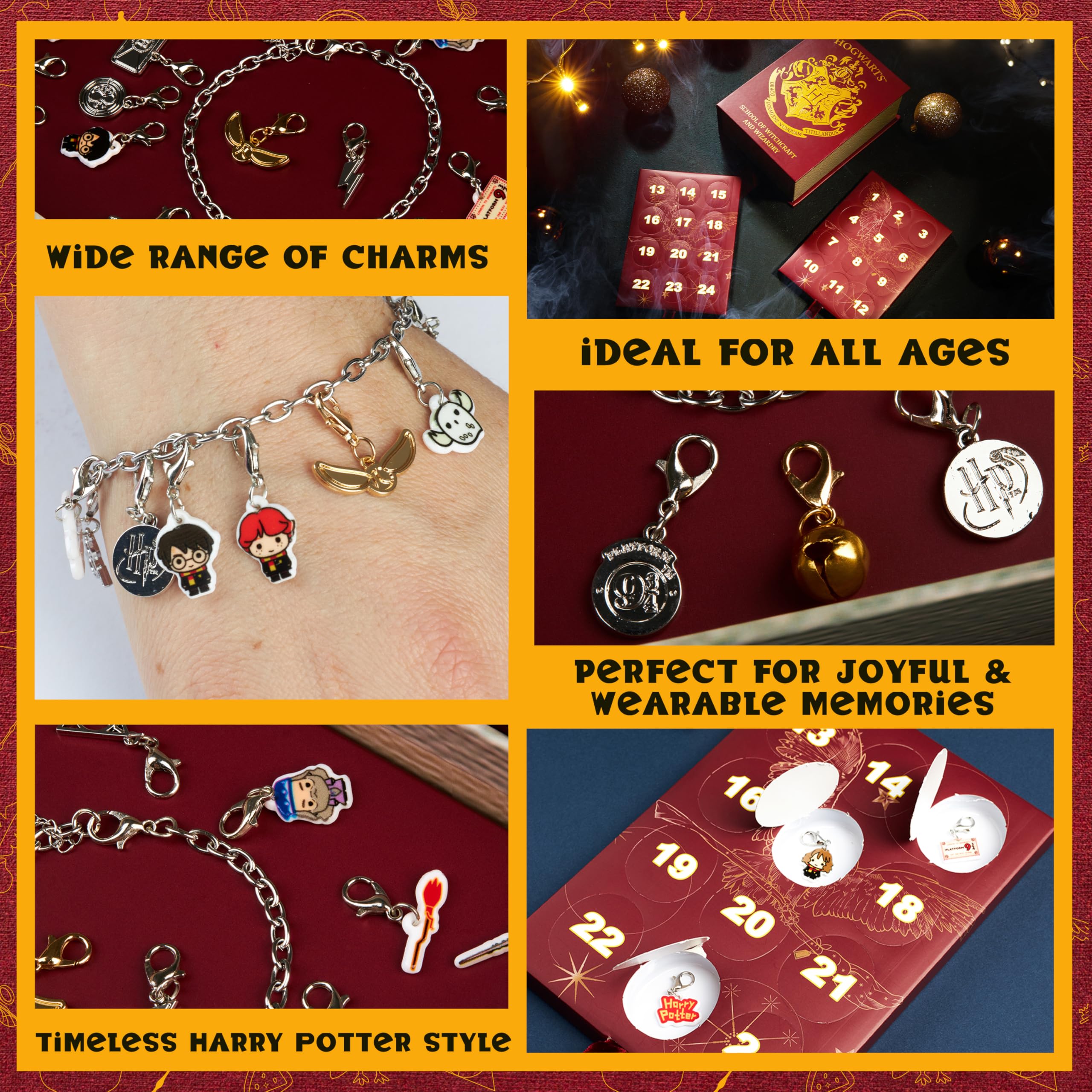Harry Potter Advent Calendar 2025 for Girls Teens Jewellery Christmas Countdown Calendar, Bracelet & Charms - Image 3