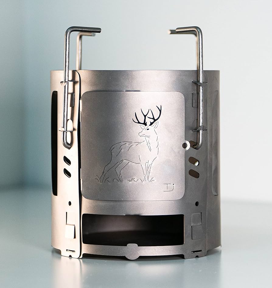 希少アルコールストーブセット Amazon | 3Way 軽量143g UL SUSアルコール五徳兼風防 折りたたみ