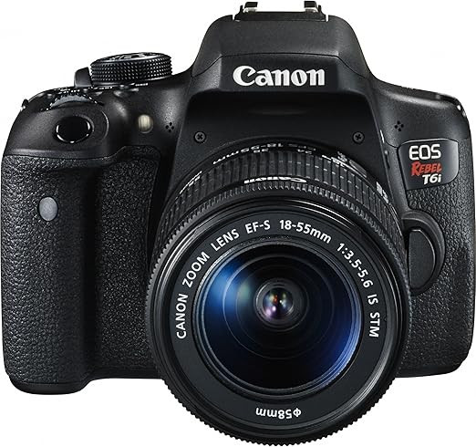 Canon EOS Rebel T6i Digital SLR with EF-S 18-55mm is STM Lens - Wi-Fi Enabled